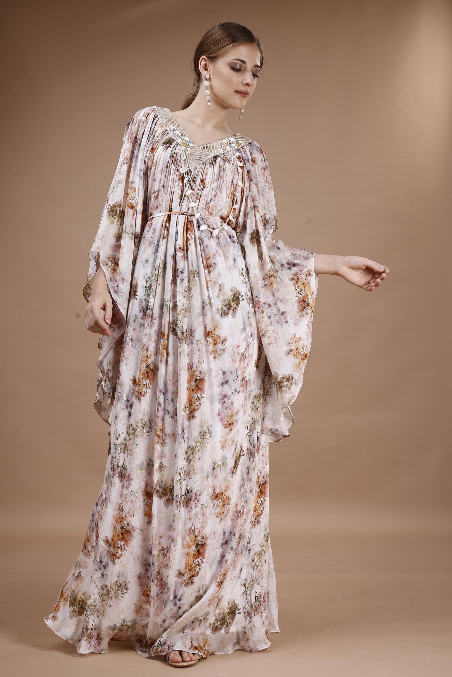 FLORAL PRINTED KAFTAN