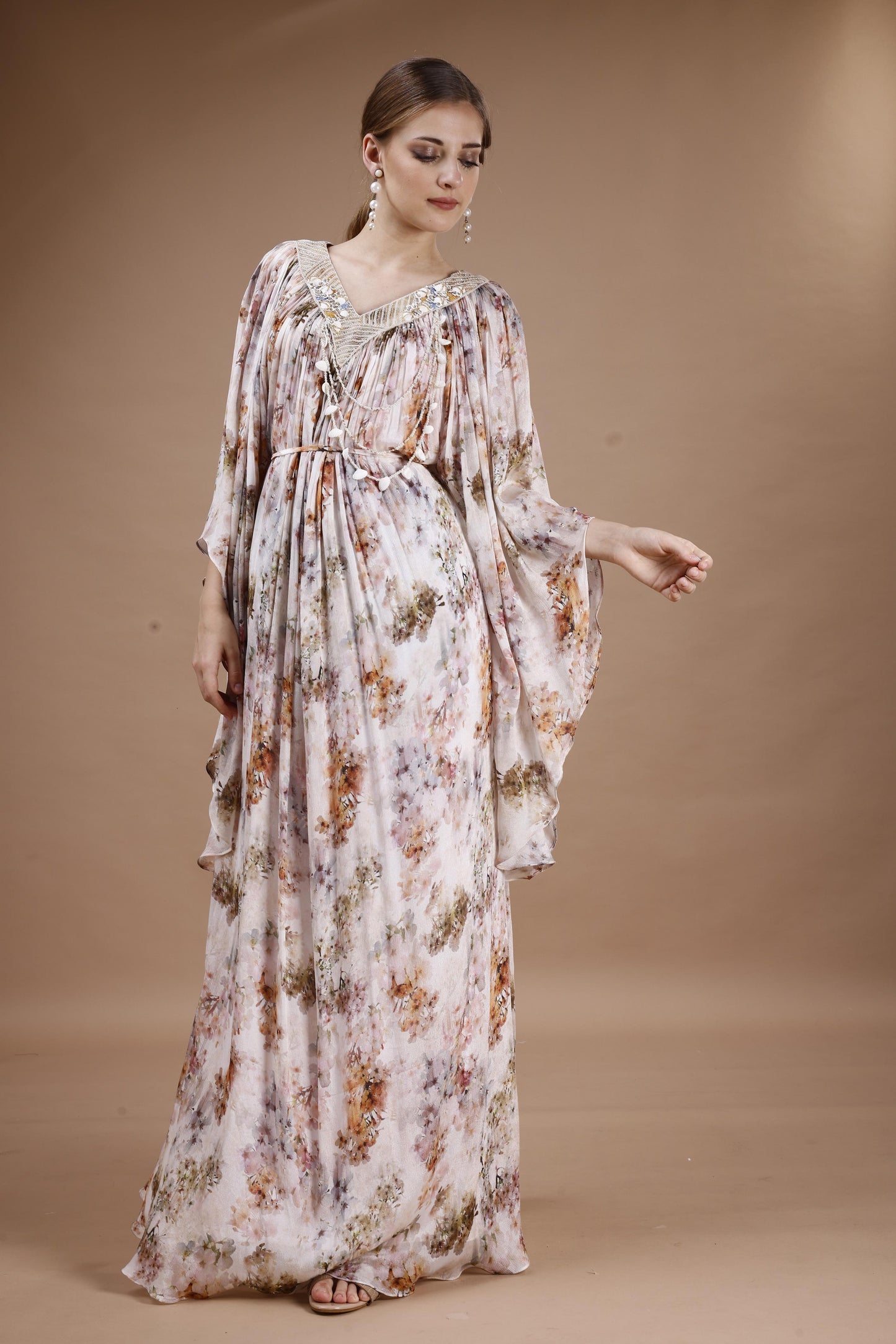FLORAL PRINTED KAFTAN