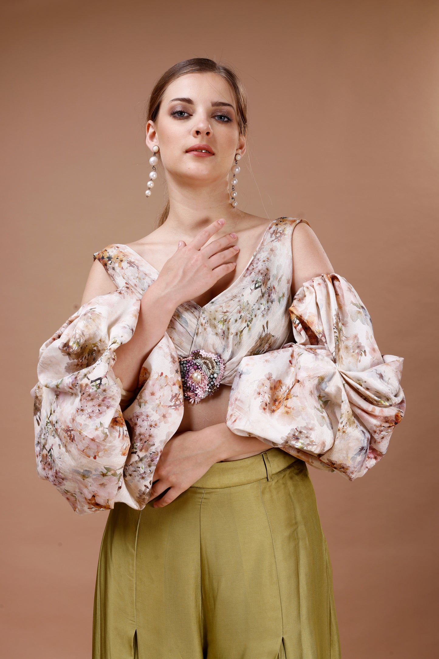 PRINTED CROP TOP WITH PANTS