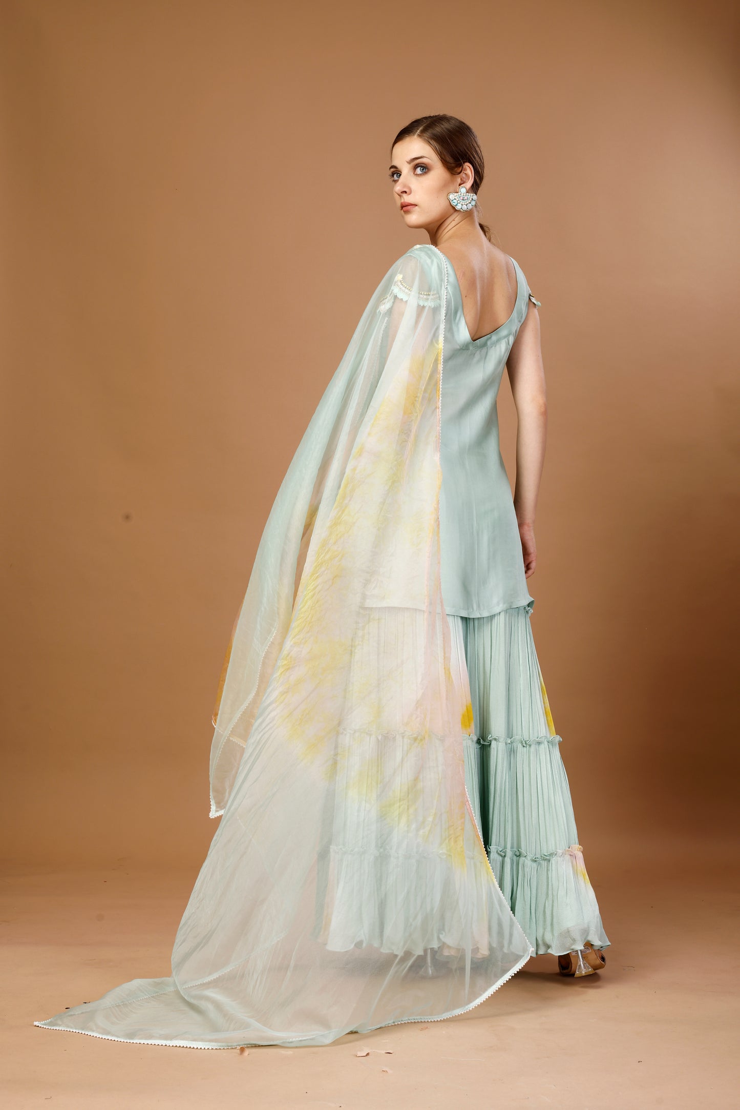 TI E AND DYE THREE PIECE SUIT SET