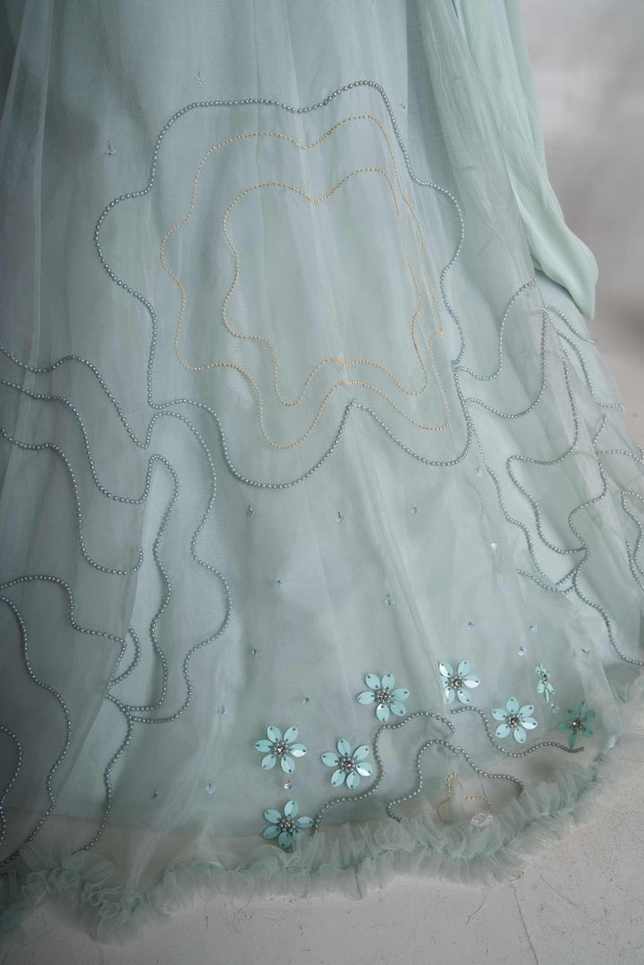 Aqua lehenga set