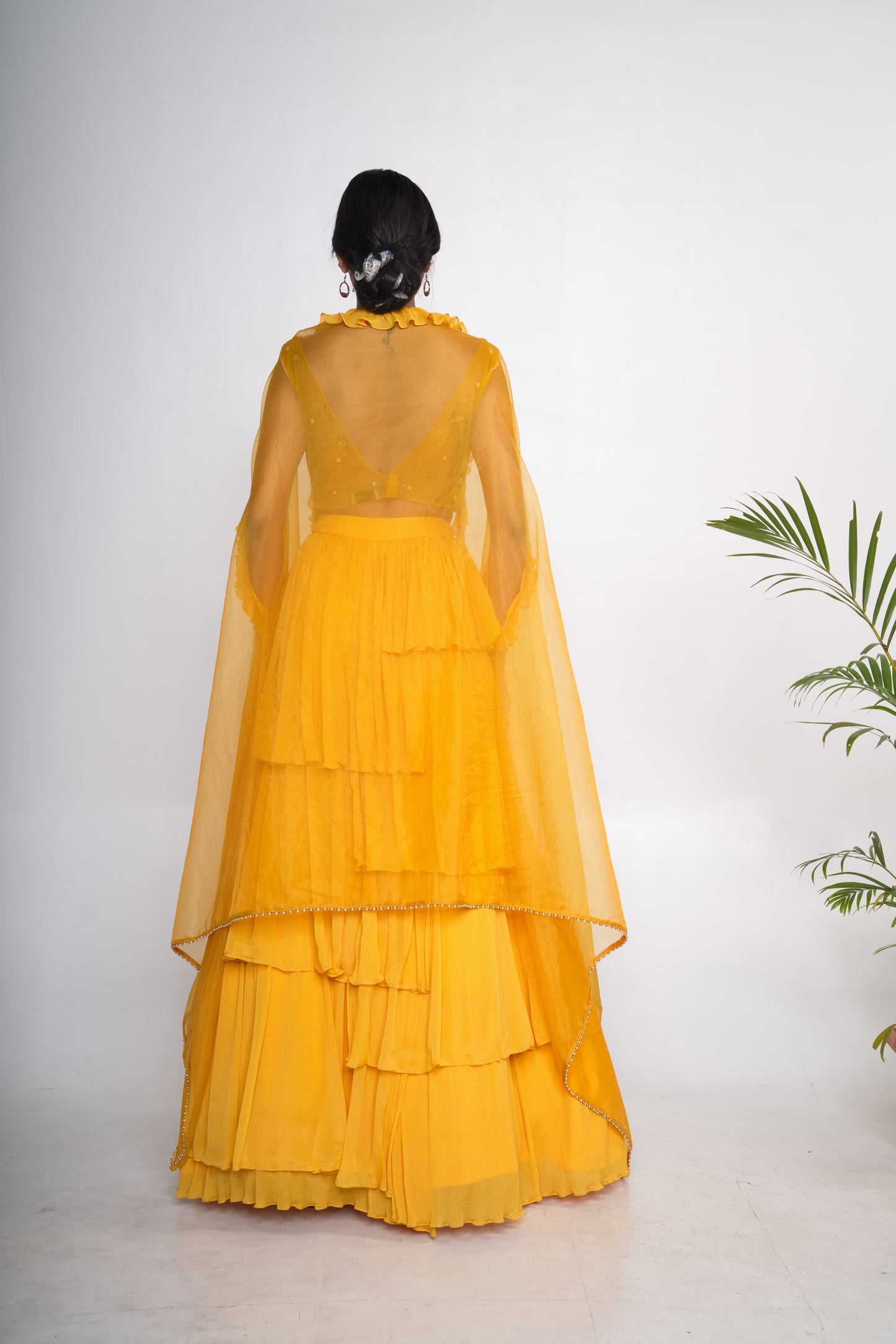 Mustard lehenga set