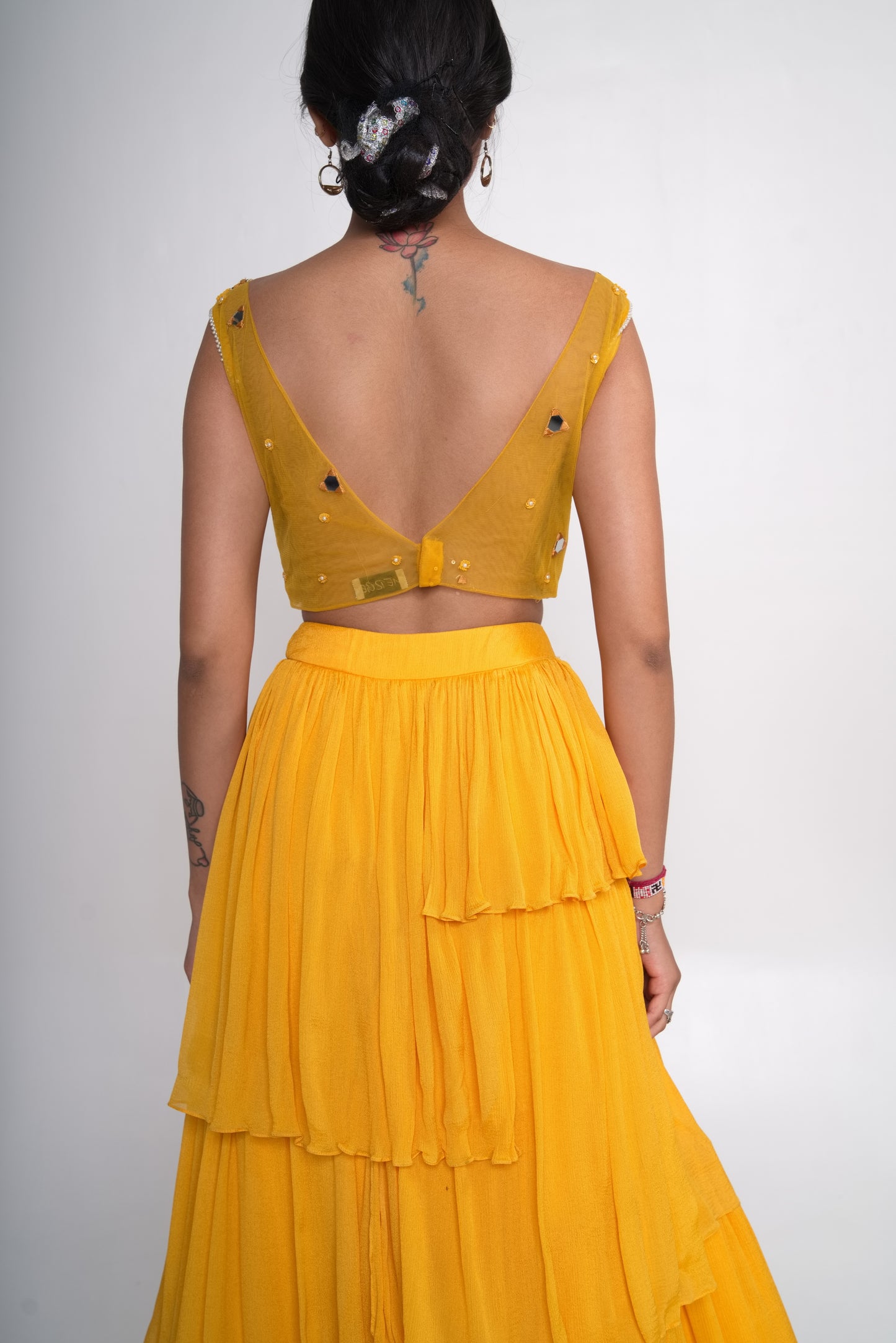 Mustard lehenga set