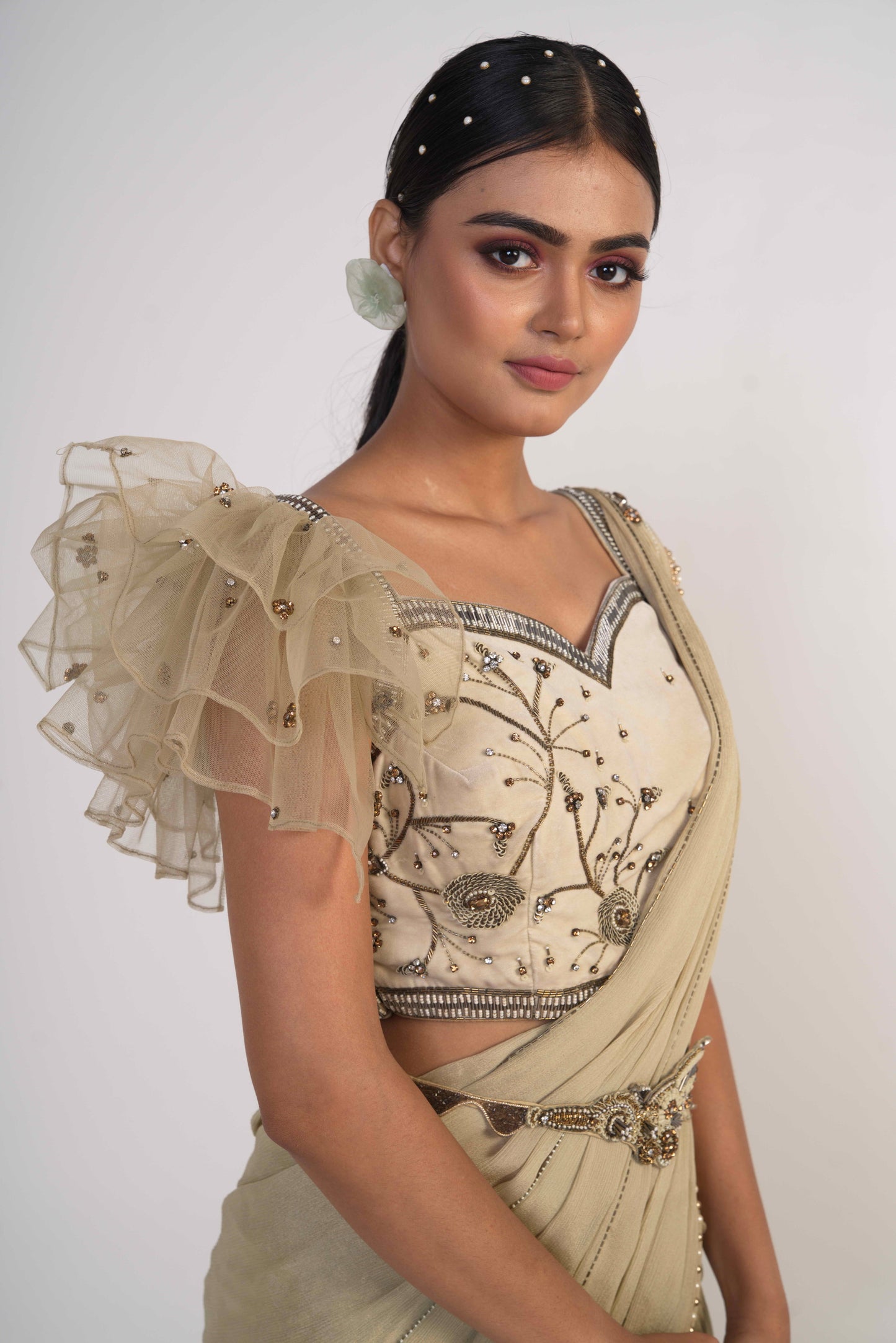 Sage Green fish cut Lehenga Set