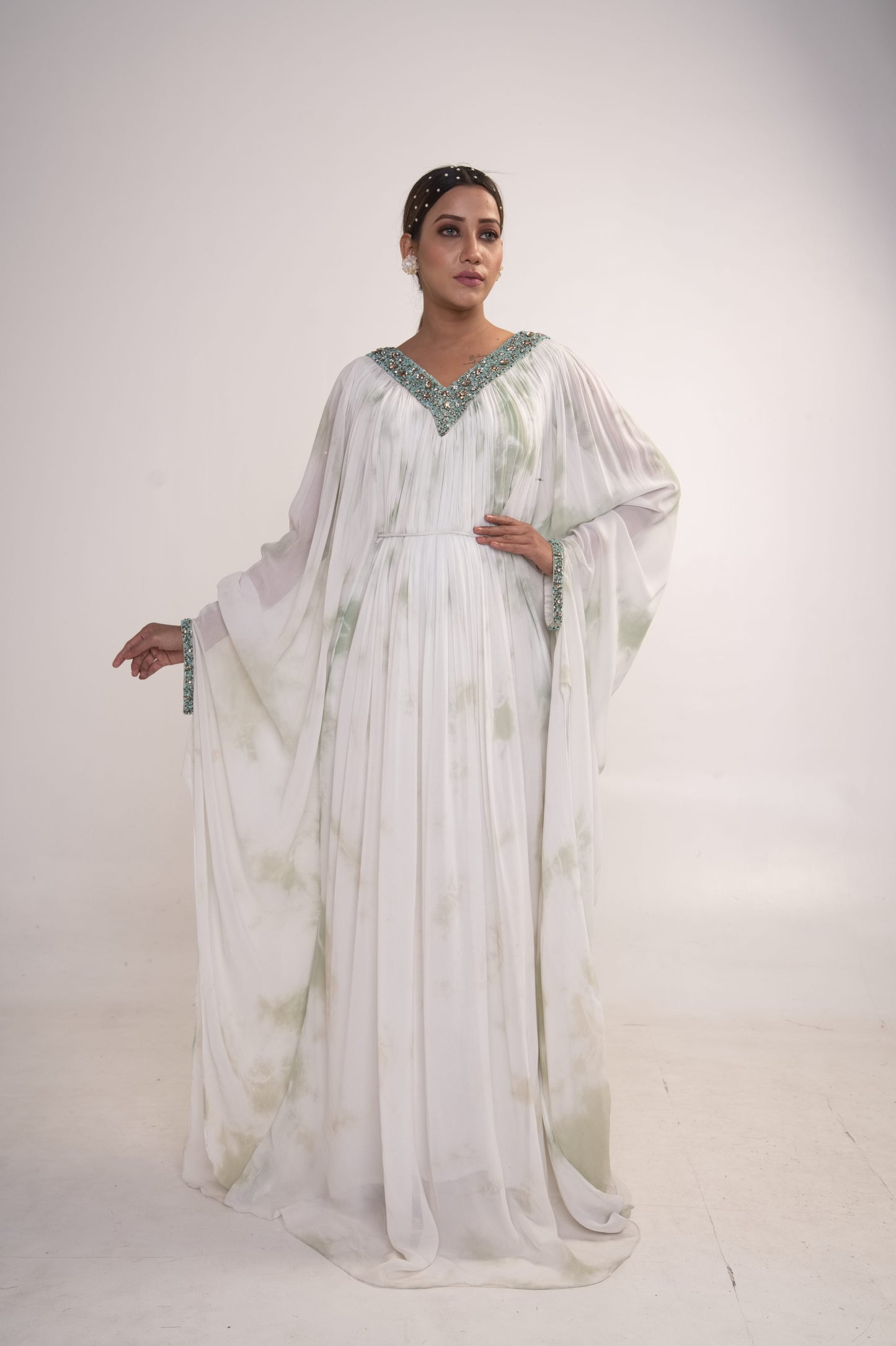 Tie-Dye Kaftan with Belt