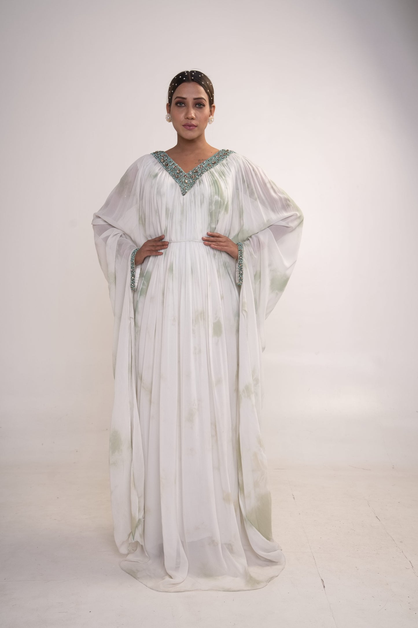 Tie-Dye Kaftan with Belt