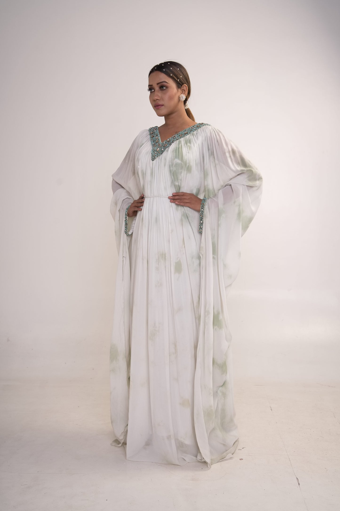 Tie-Dye Kaftan with Belt