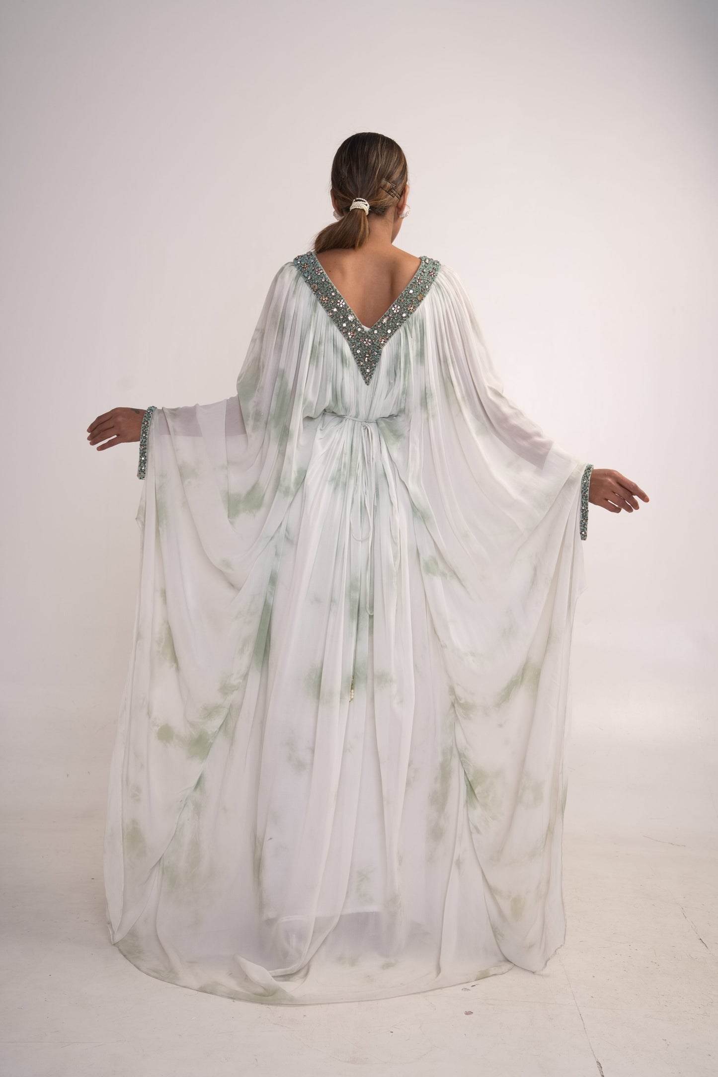 Tie-Dye Kaftan with Belt