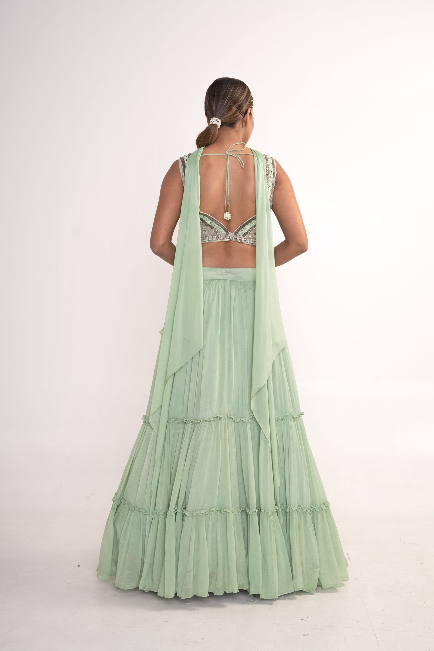 Lime Green Lehenga Set
