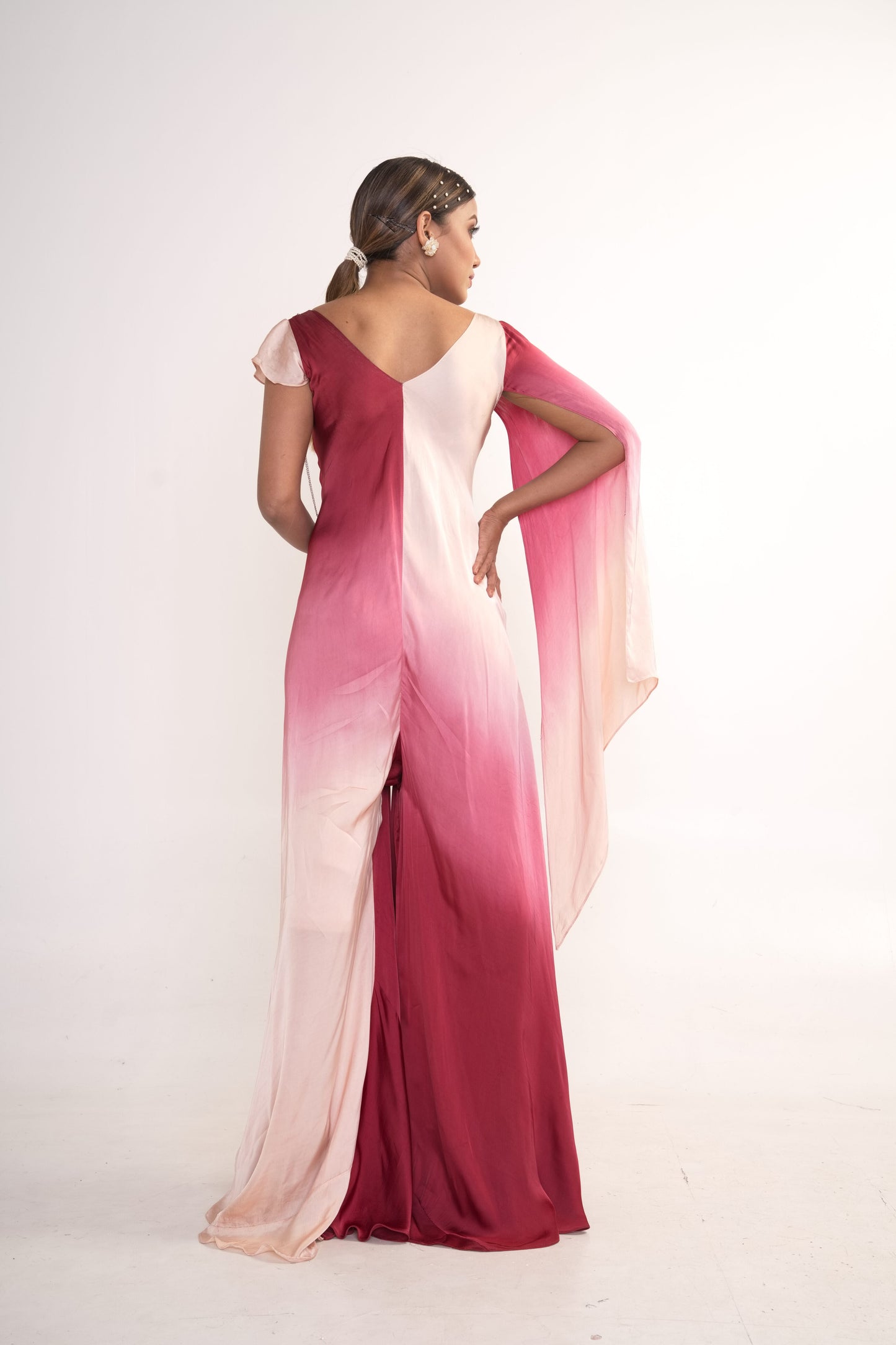 Maroon Shaded Jumpsuit