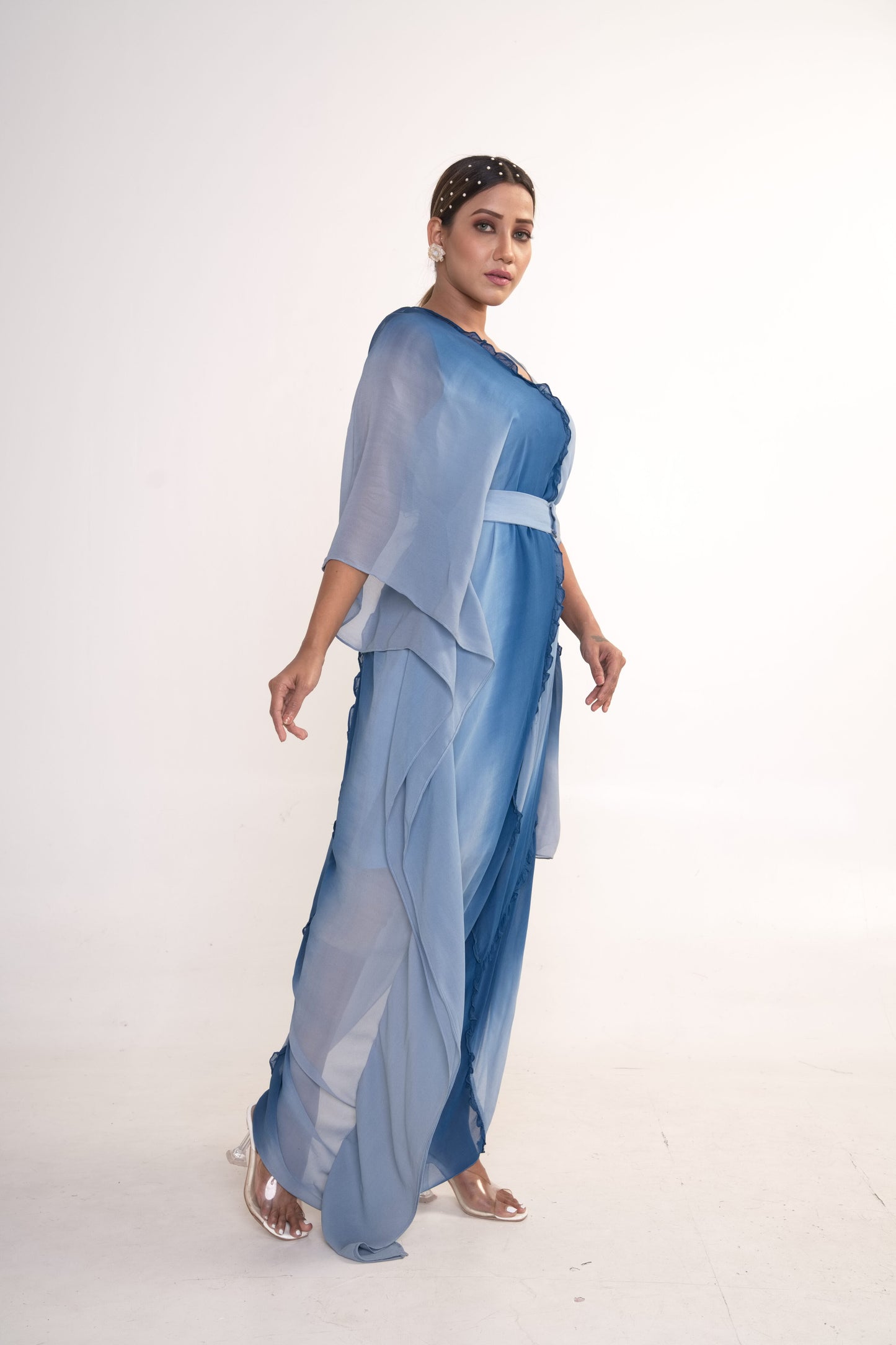 Indigo Blue Shaded Kaftan