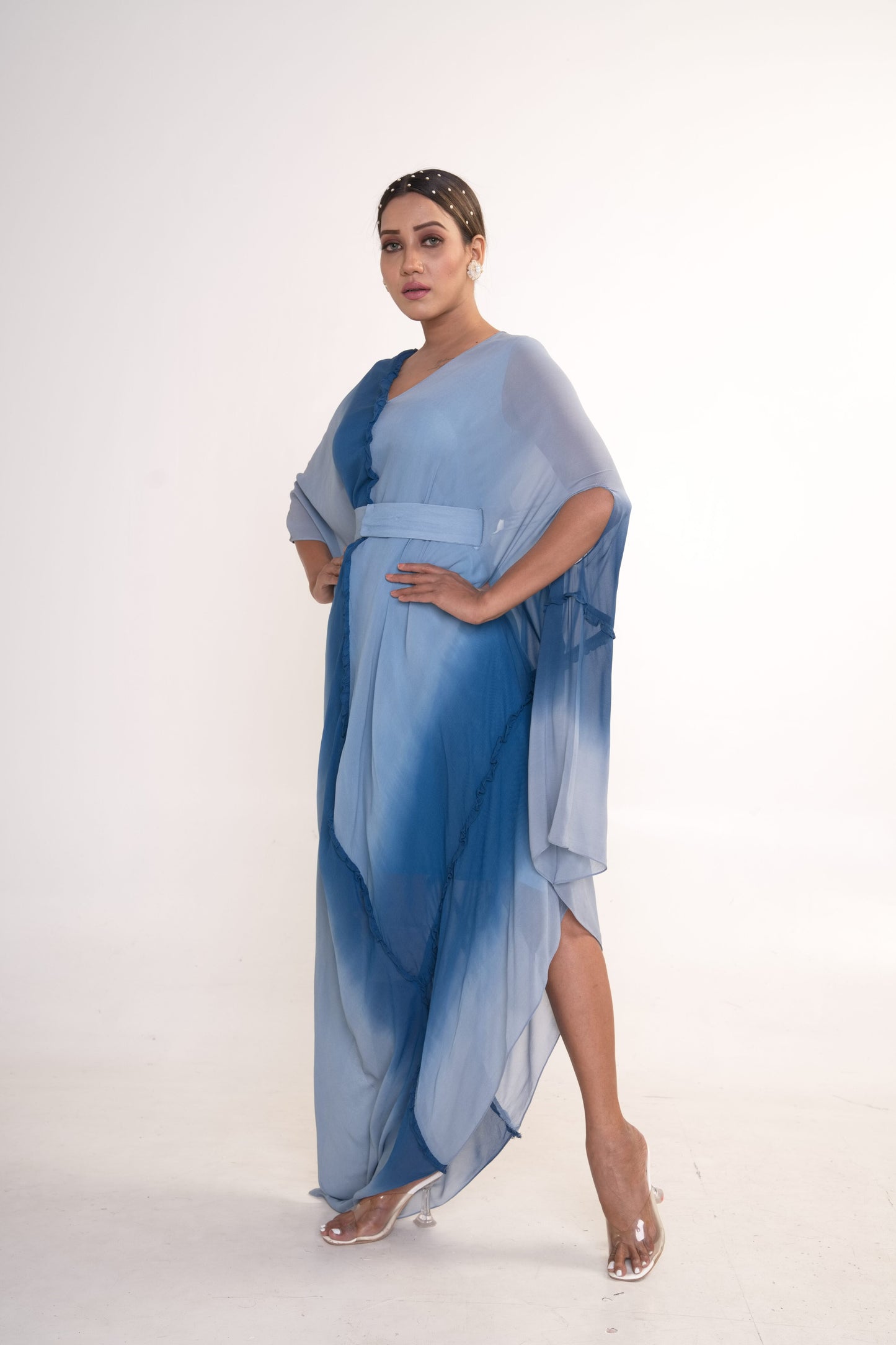 Indigo Blue Shaded Kaftan