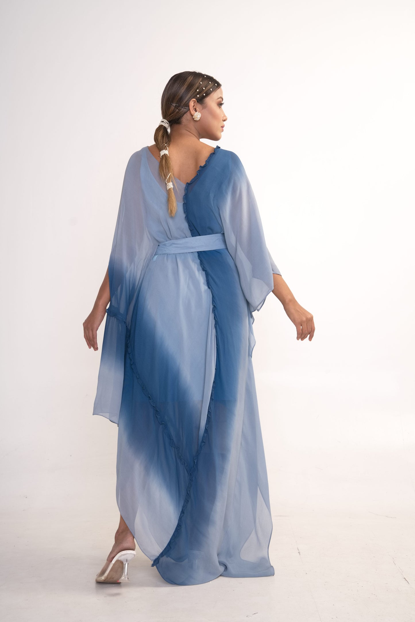 Indigo Blue Shaded Kaftan