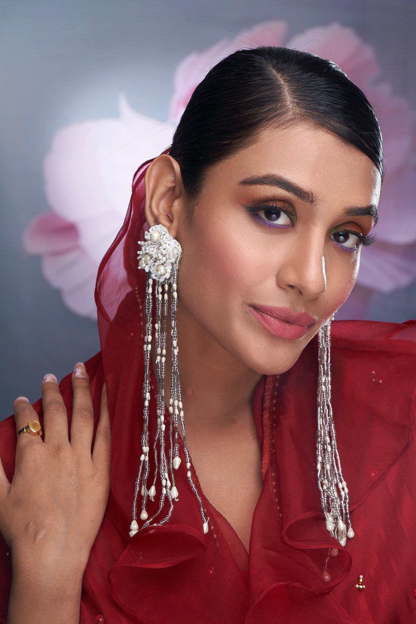 PAIR OF EARRING WITH SEQUIN WORK