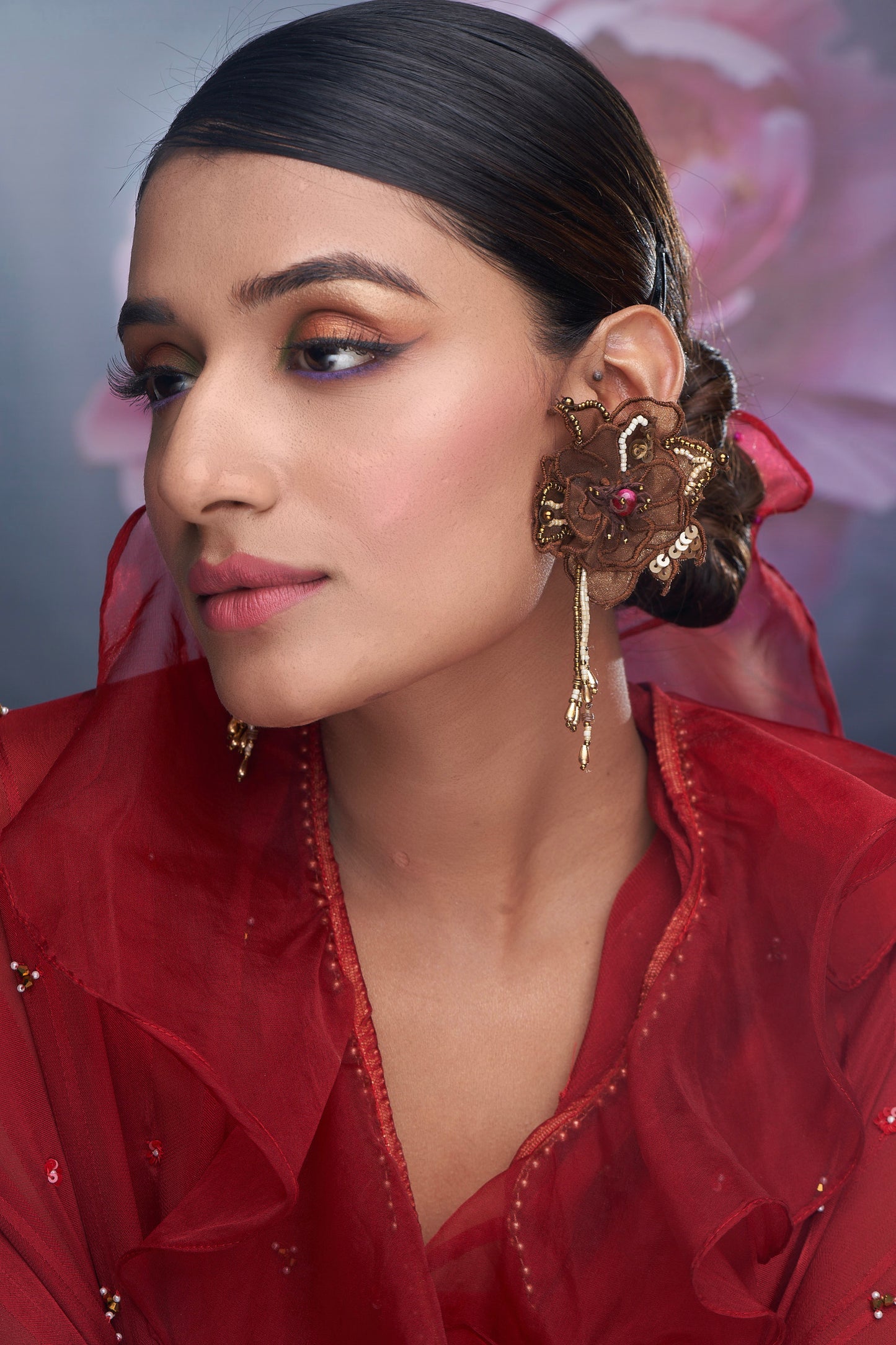 PAIR OF EARRINGS IN FABRIC