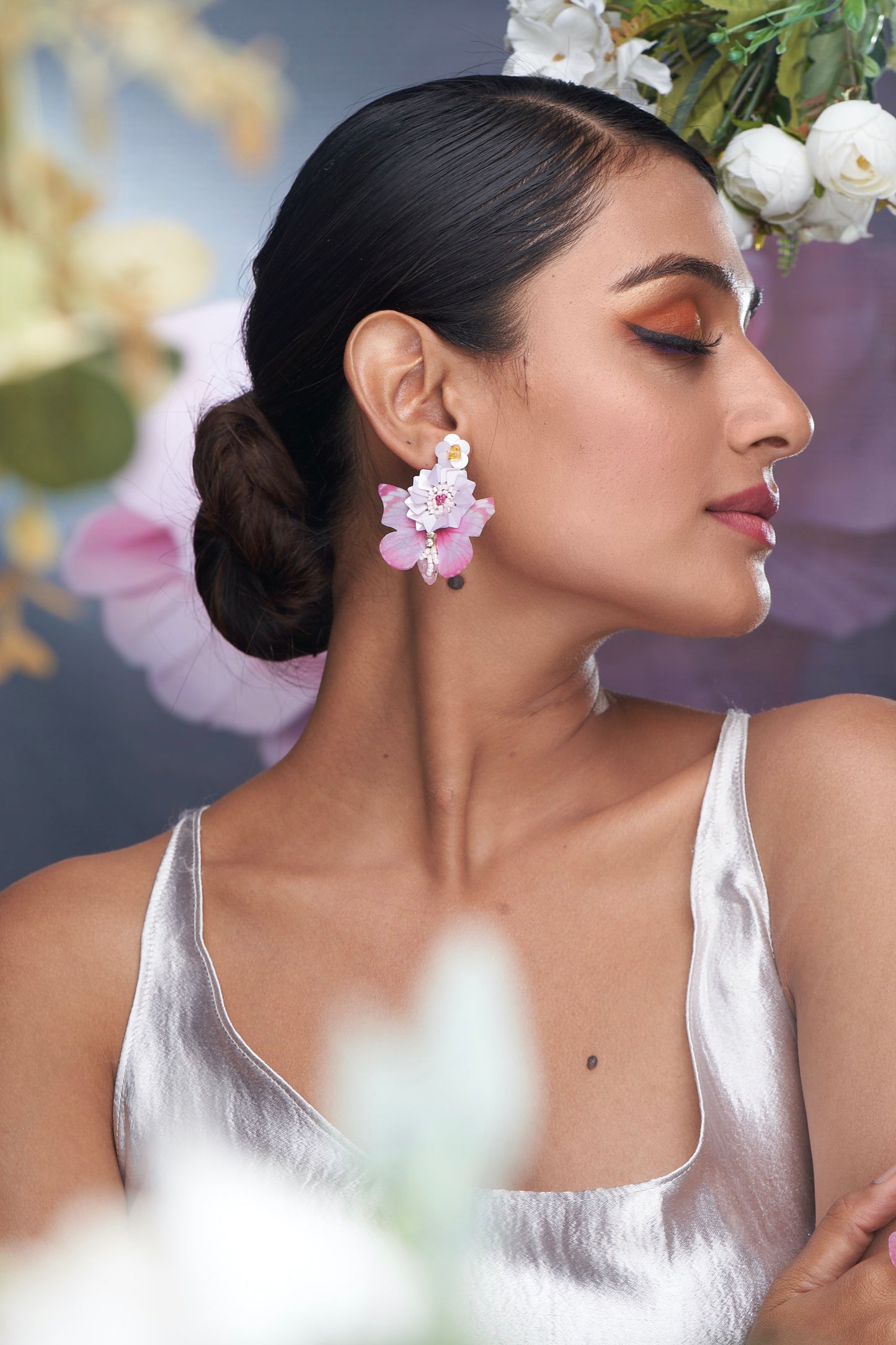 PAIR OF EARRINGS IN FABRIC