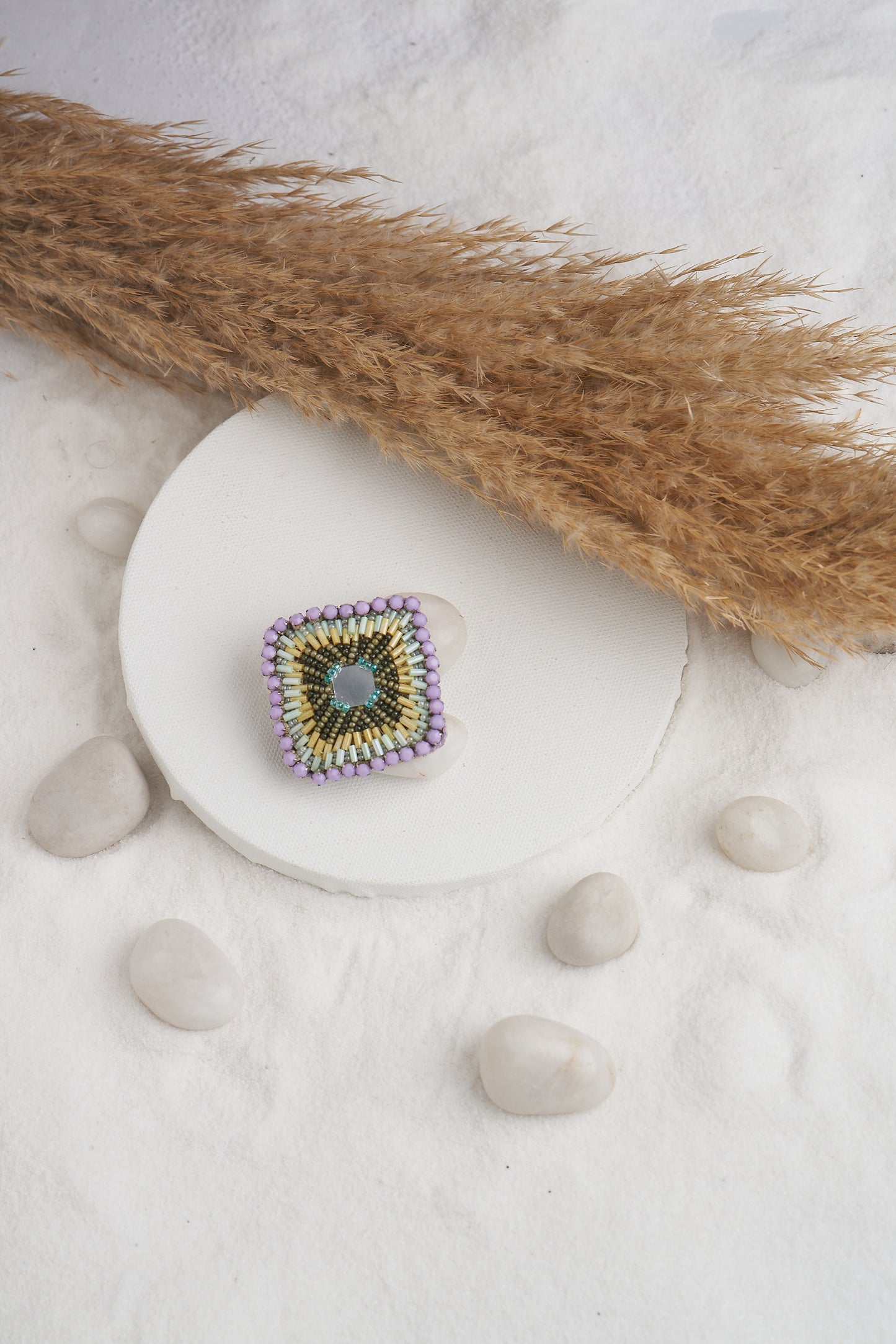 RING IN MULTICOLOR WITH MIRROR