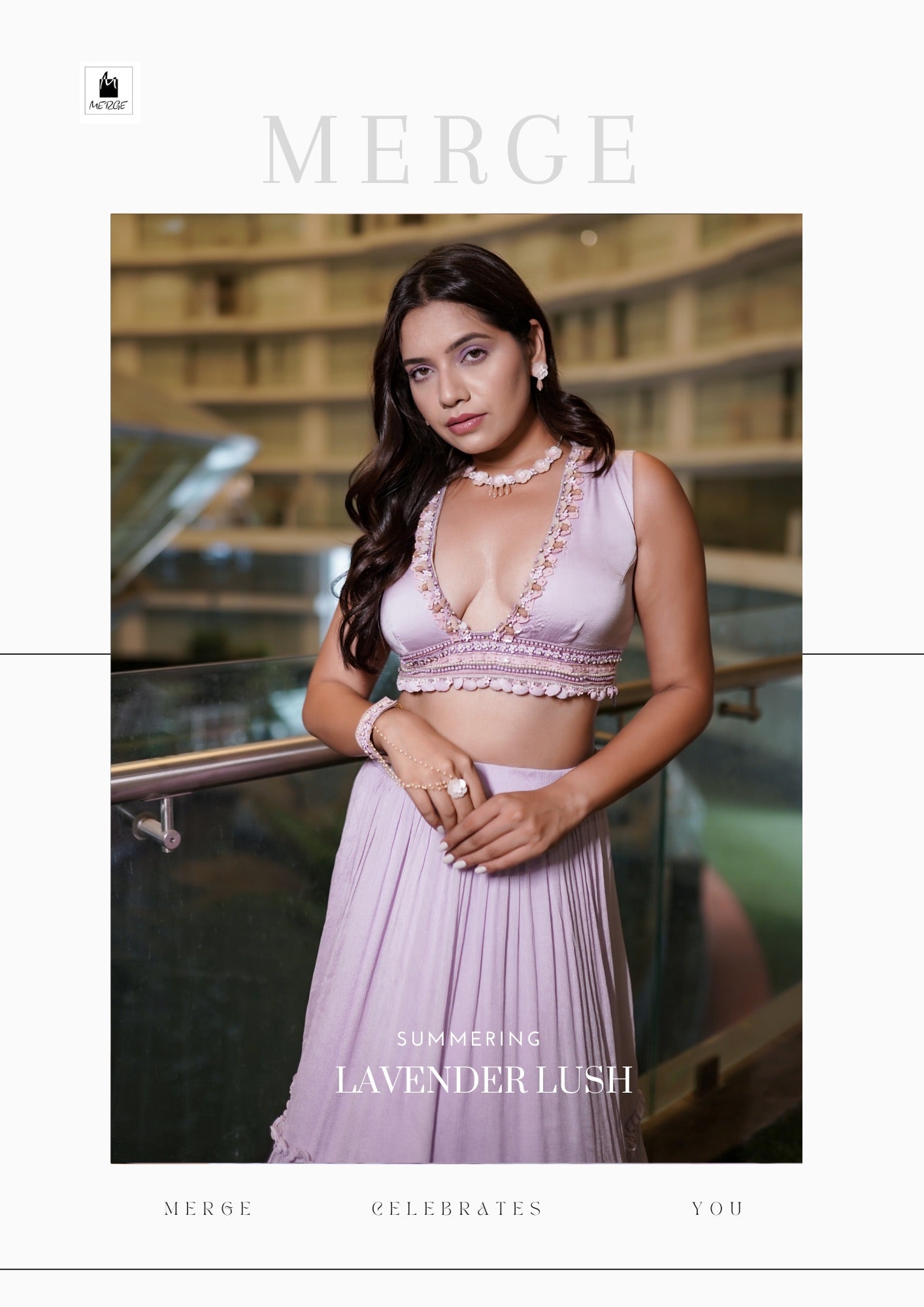 Lavender skirt top set
