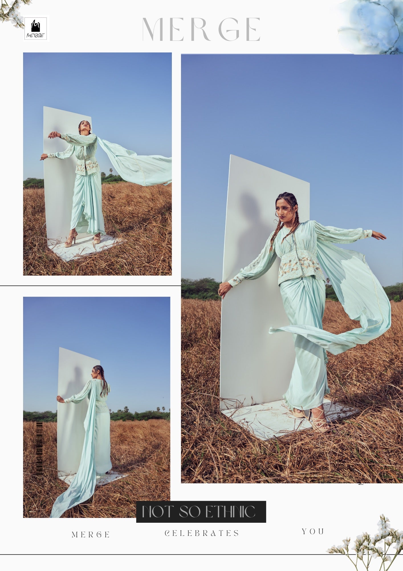 Peplum saree