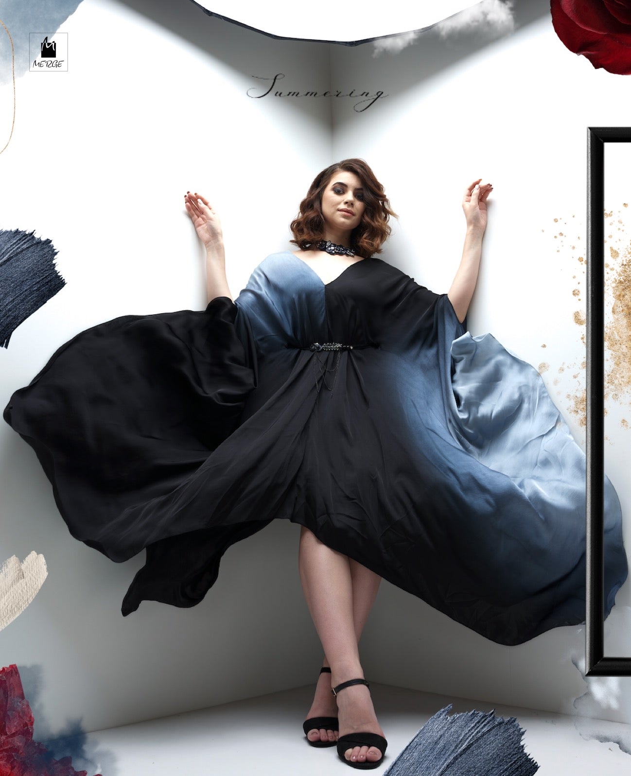 Black shaded kaftan