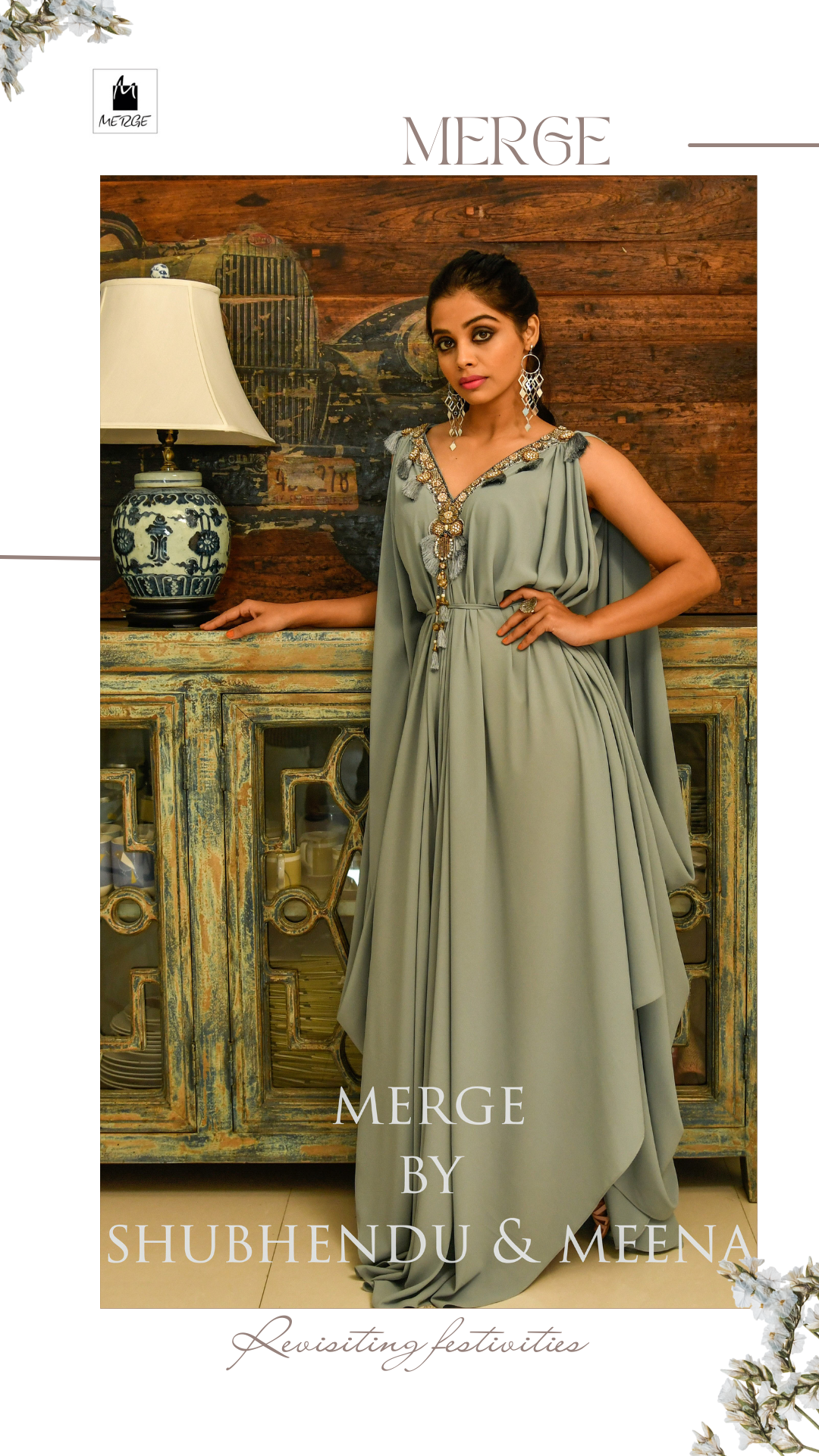 Powder blue kaftan