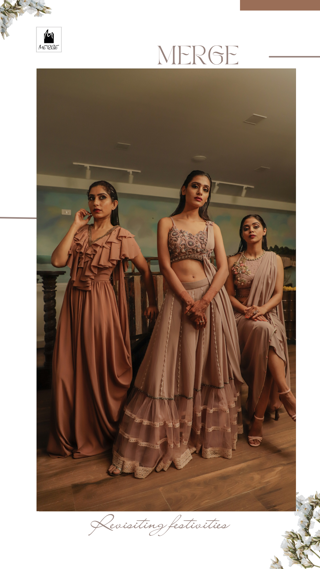 Oyster lehnga blouse set