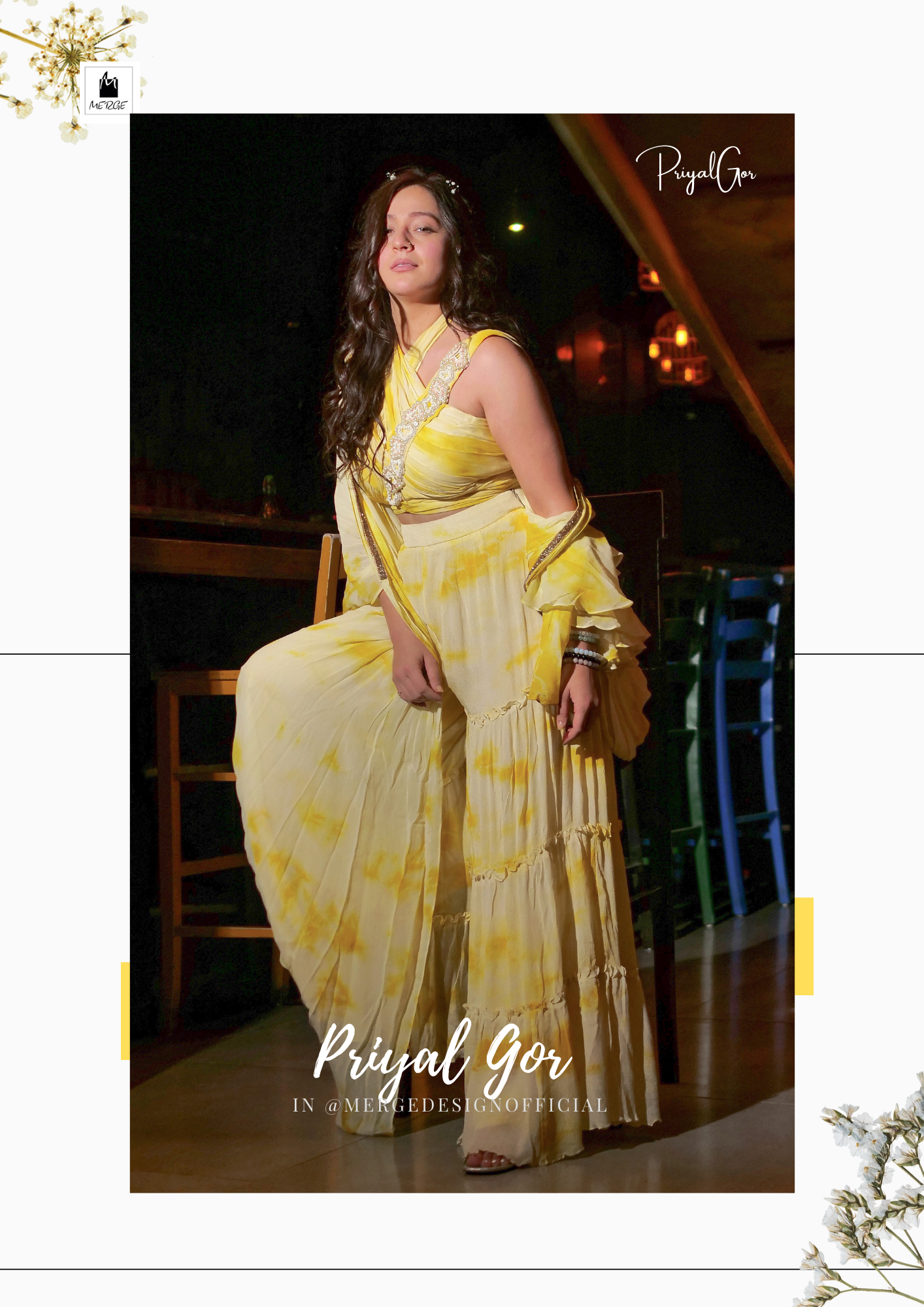 Priyal Gor in our three piece Co ord set