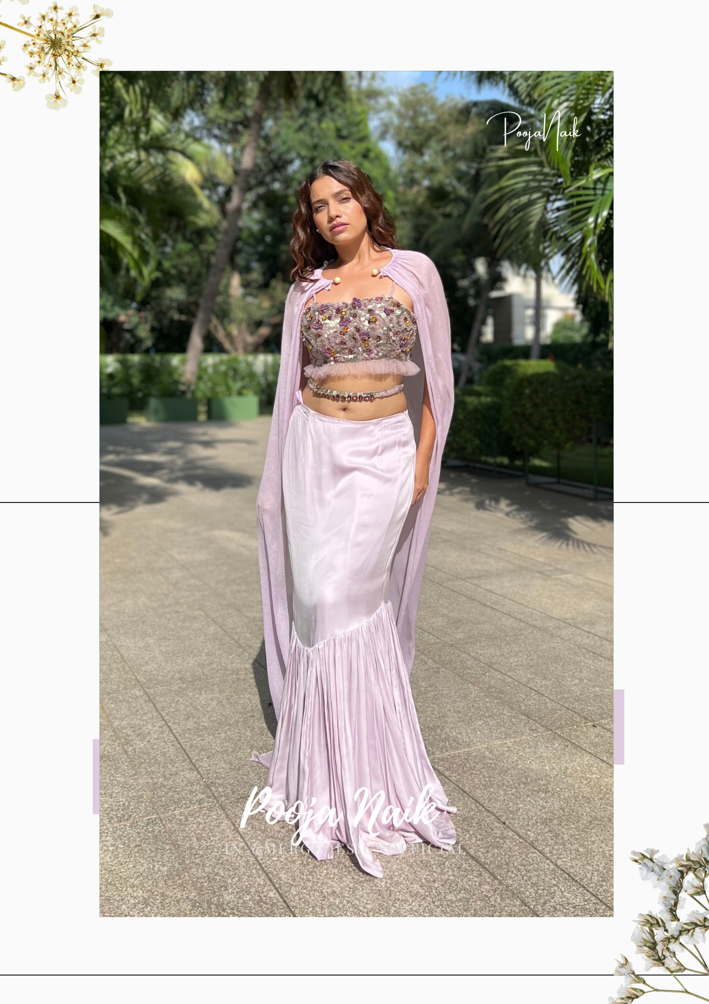 Lavender skirt top set