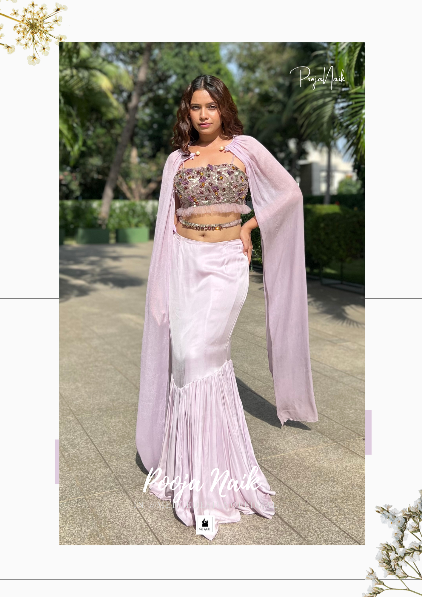 Lavender skirt top set