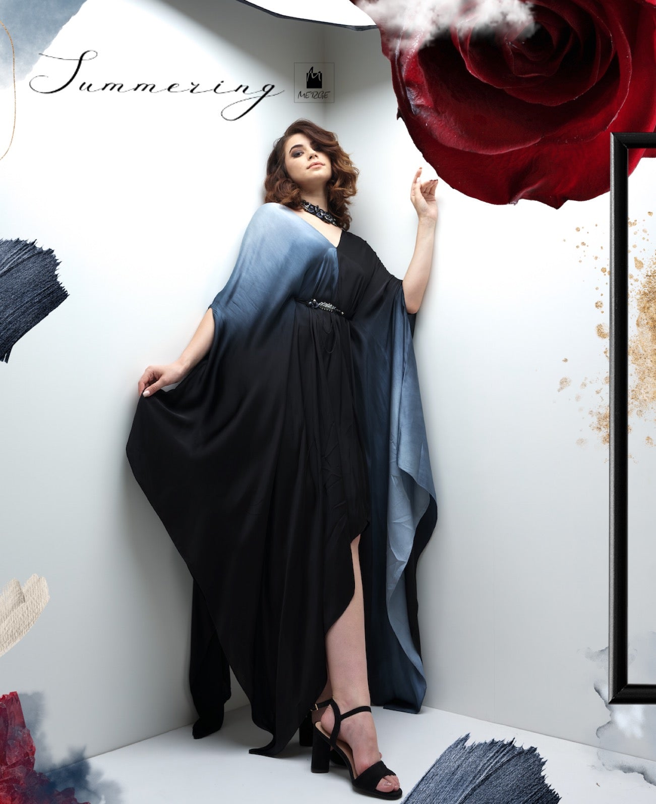 Black shaded kaftan