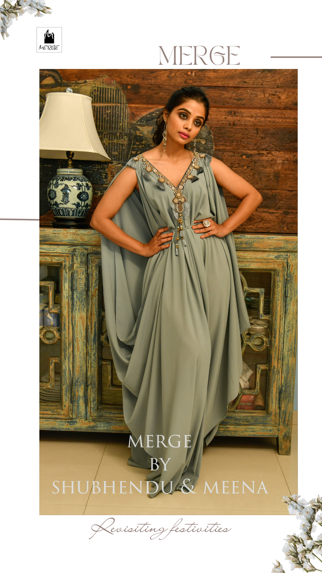 Powder blue kaftan