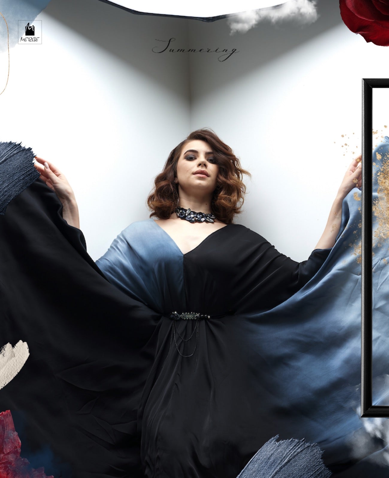 Black shaded kaftan