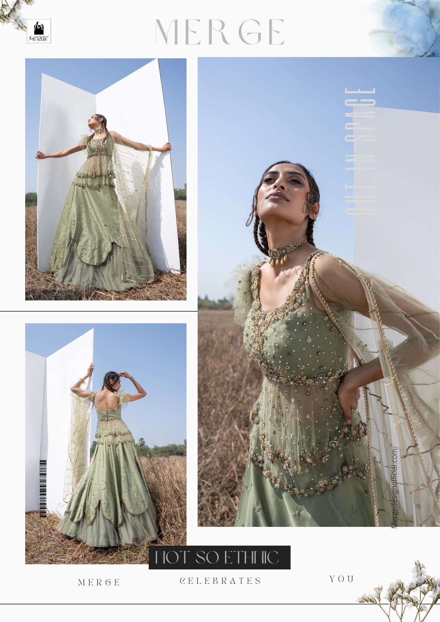 Moss green lehnga