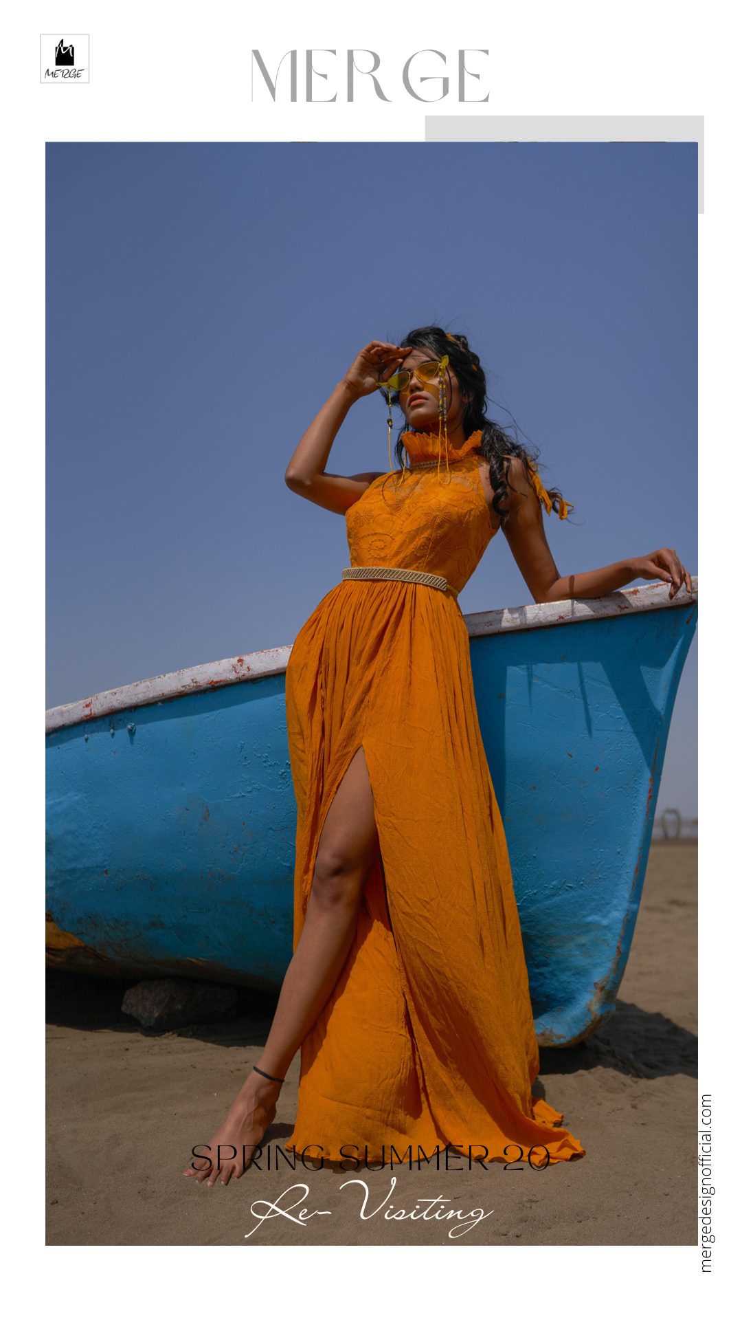 Mustard chiffon dress