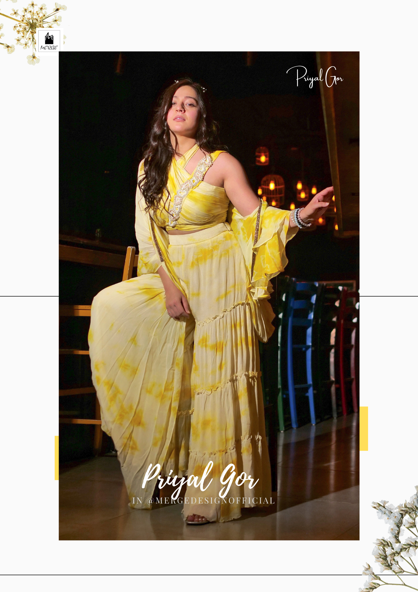 Priyal Gor in our three piece Co ord set