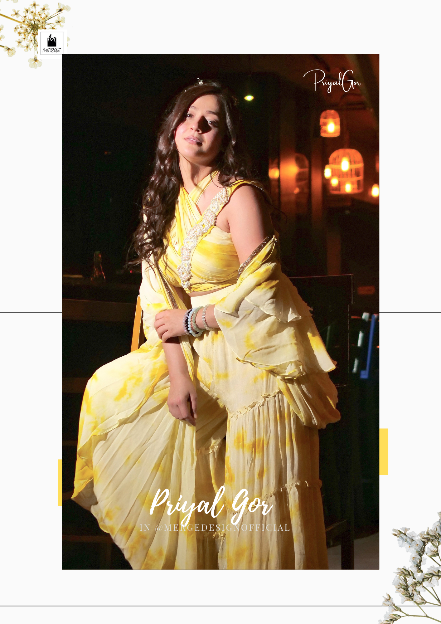 Priyal Gor in our three piece Co ord set