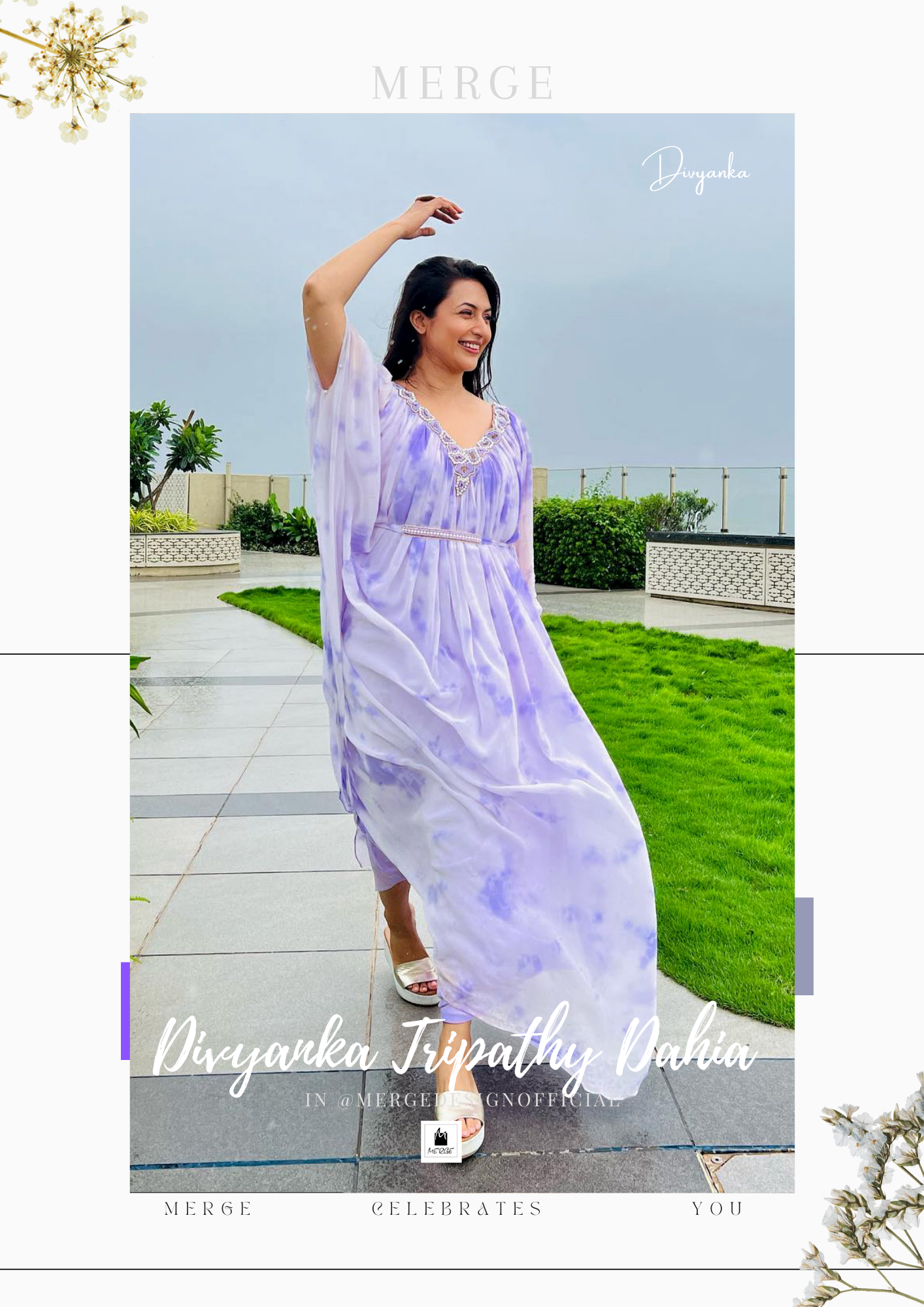 DIVYANKA Tripathi in our lavender tie dye kaftan