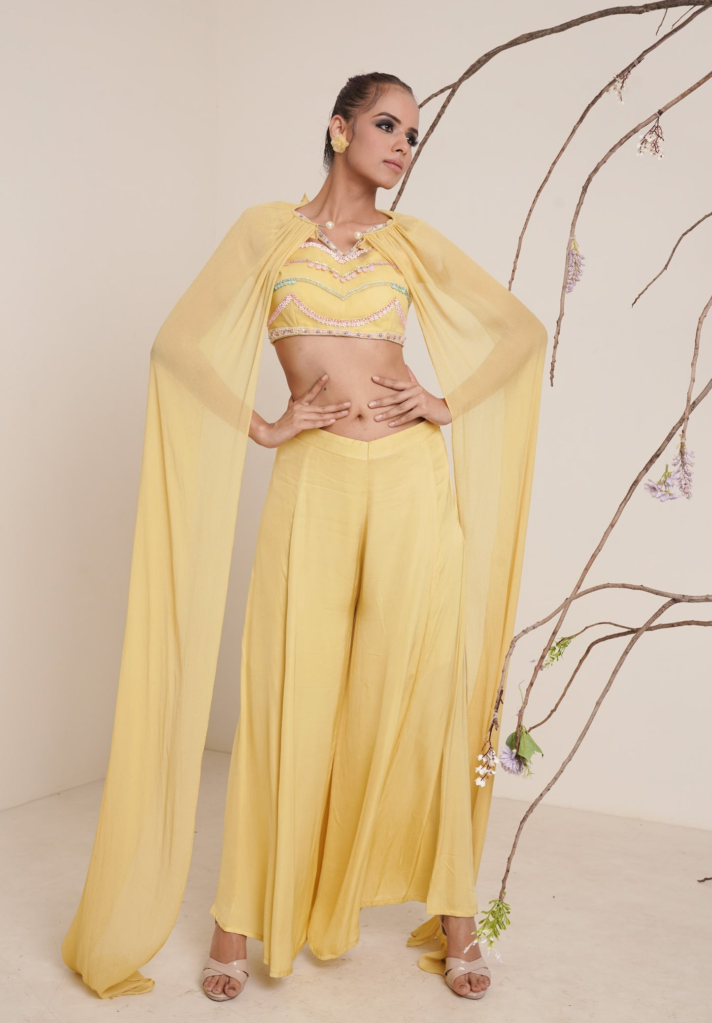 Crop top and pant set