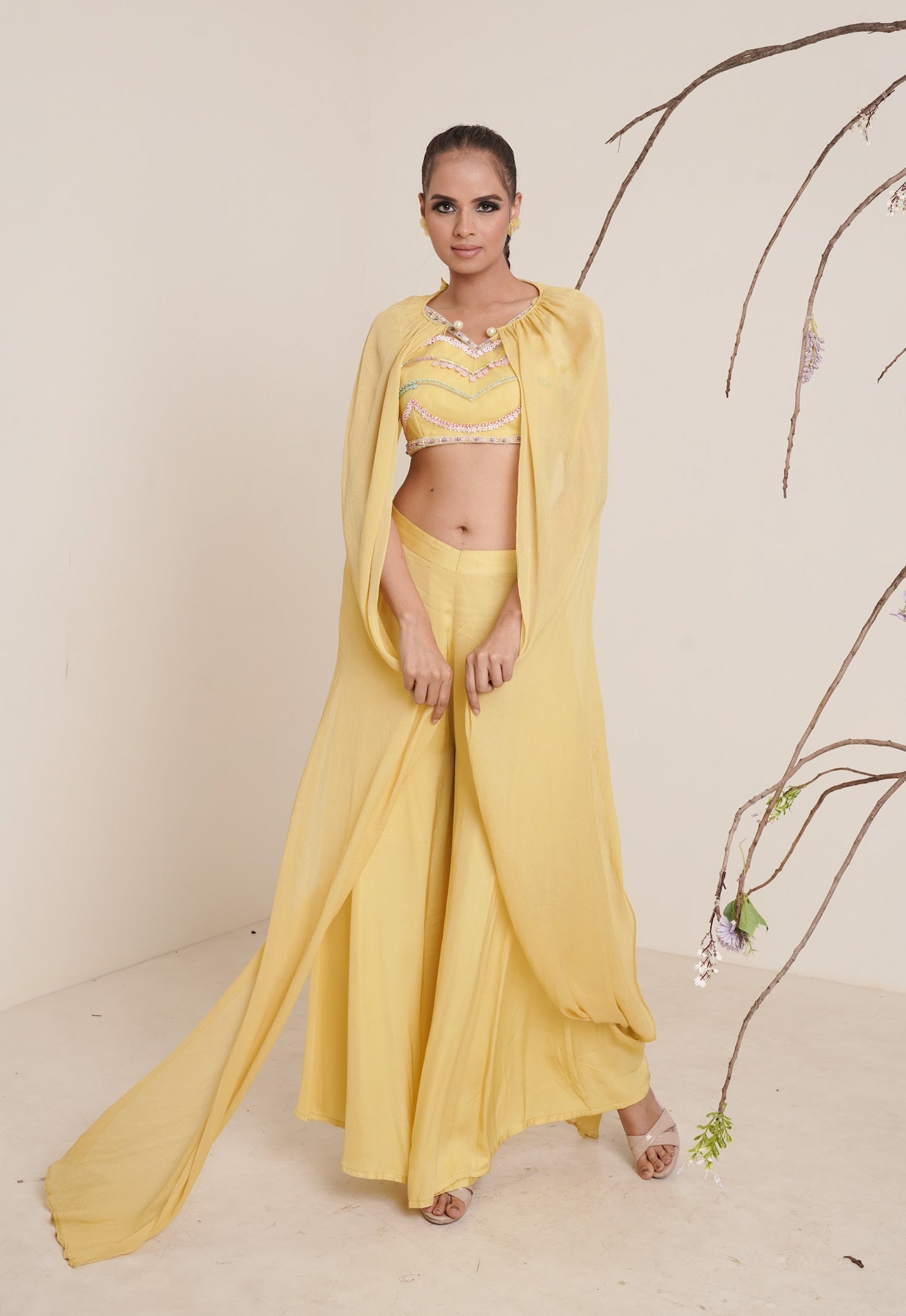 Crop top and pant set