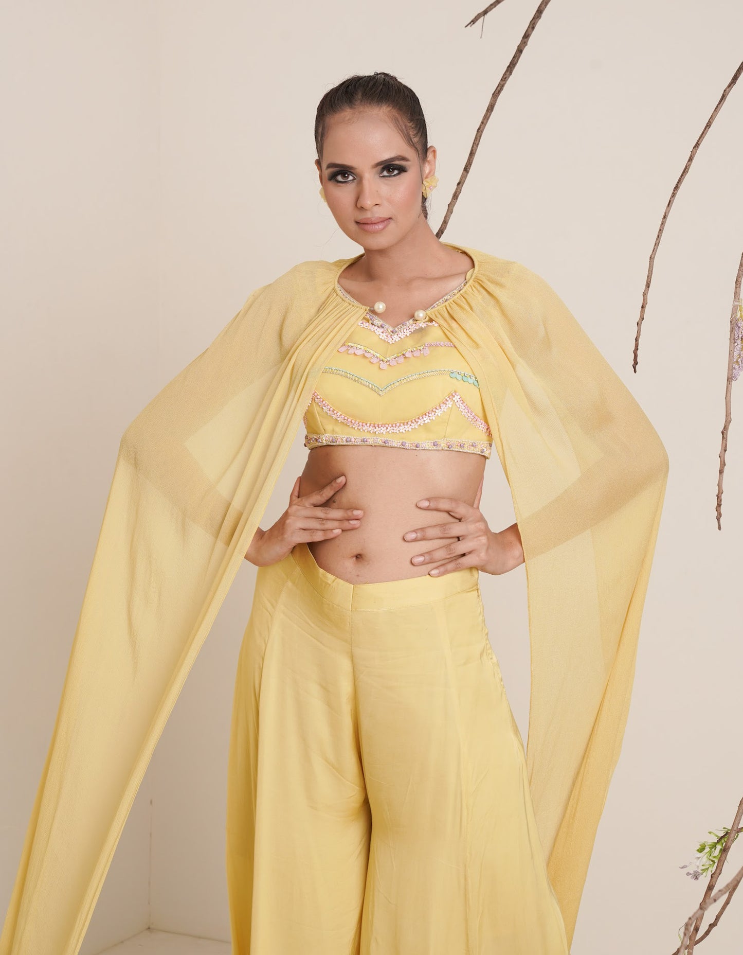 Crop top and pant set