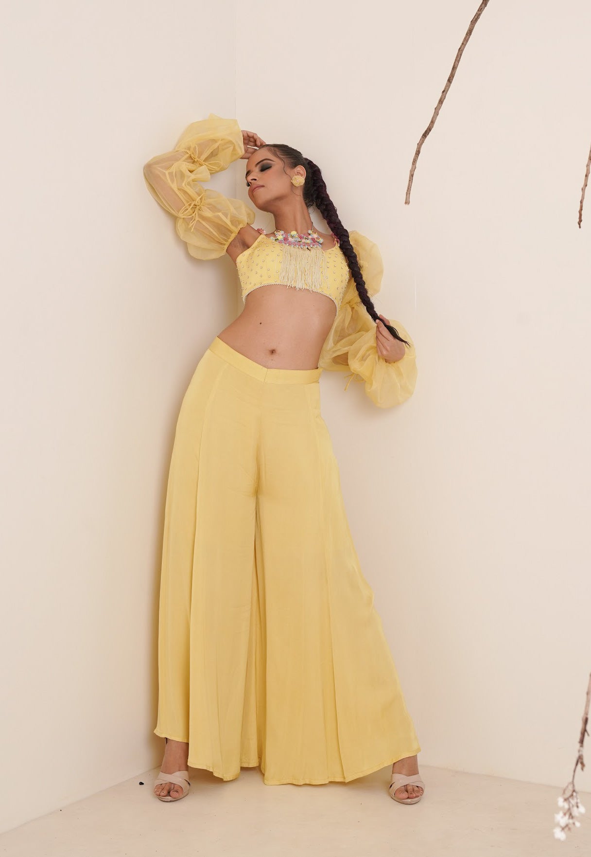 Yellow three piece co-ord set