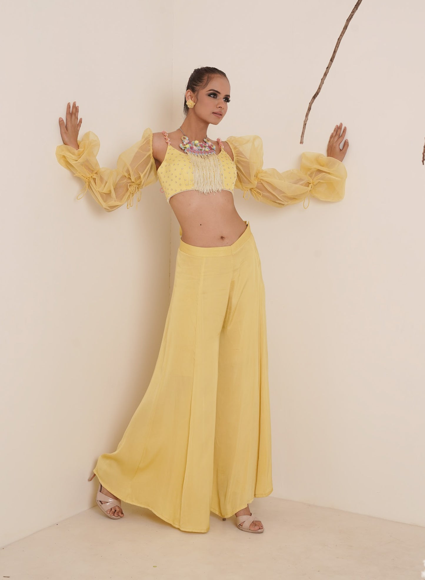 Yellow three piece co-ord set
