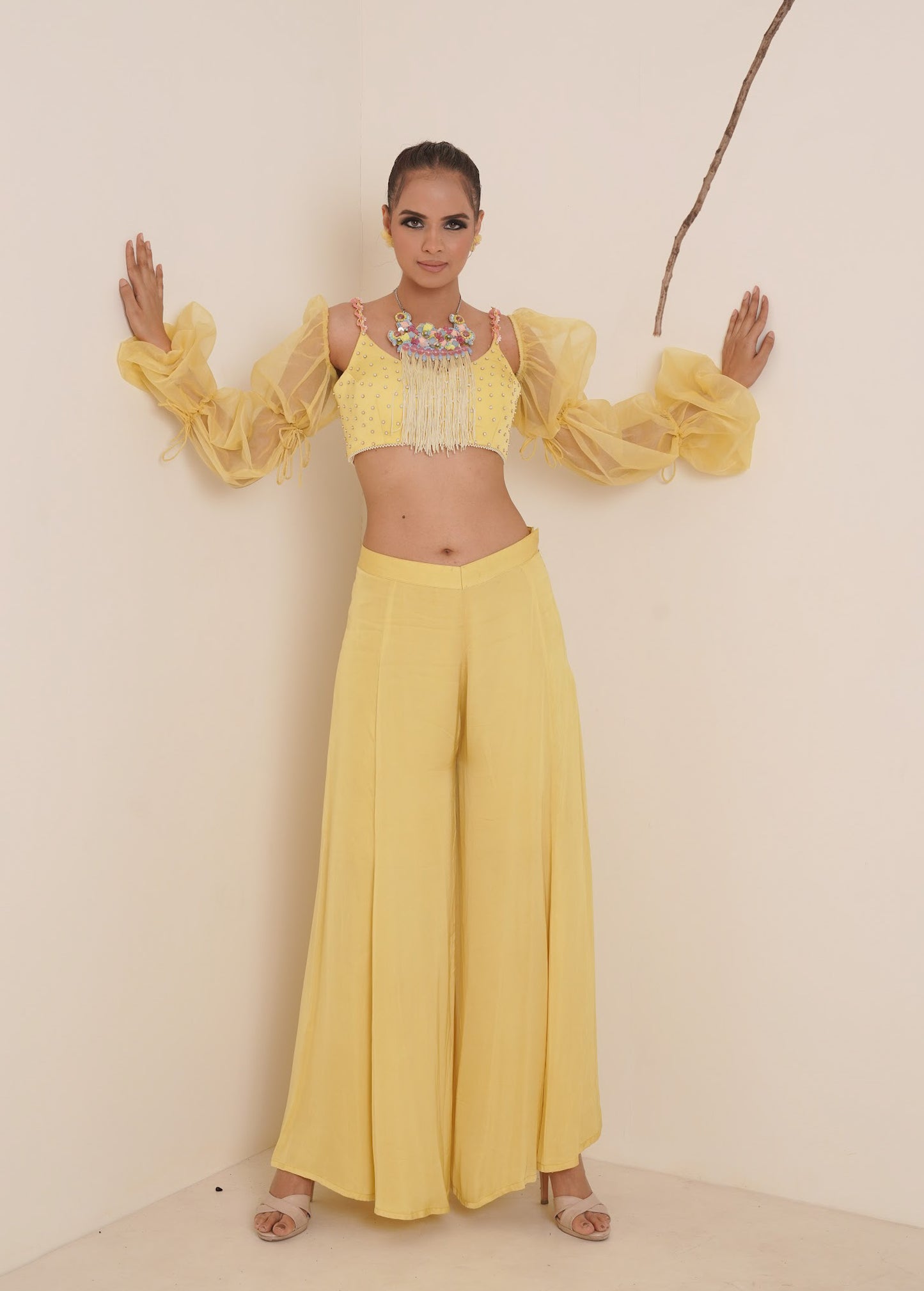 Yellow three piece co-ord set