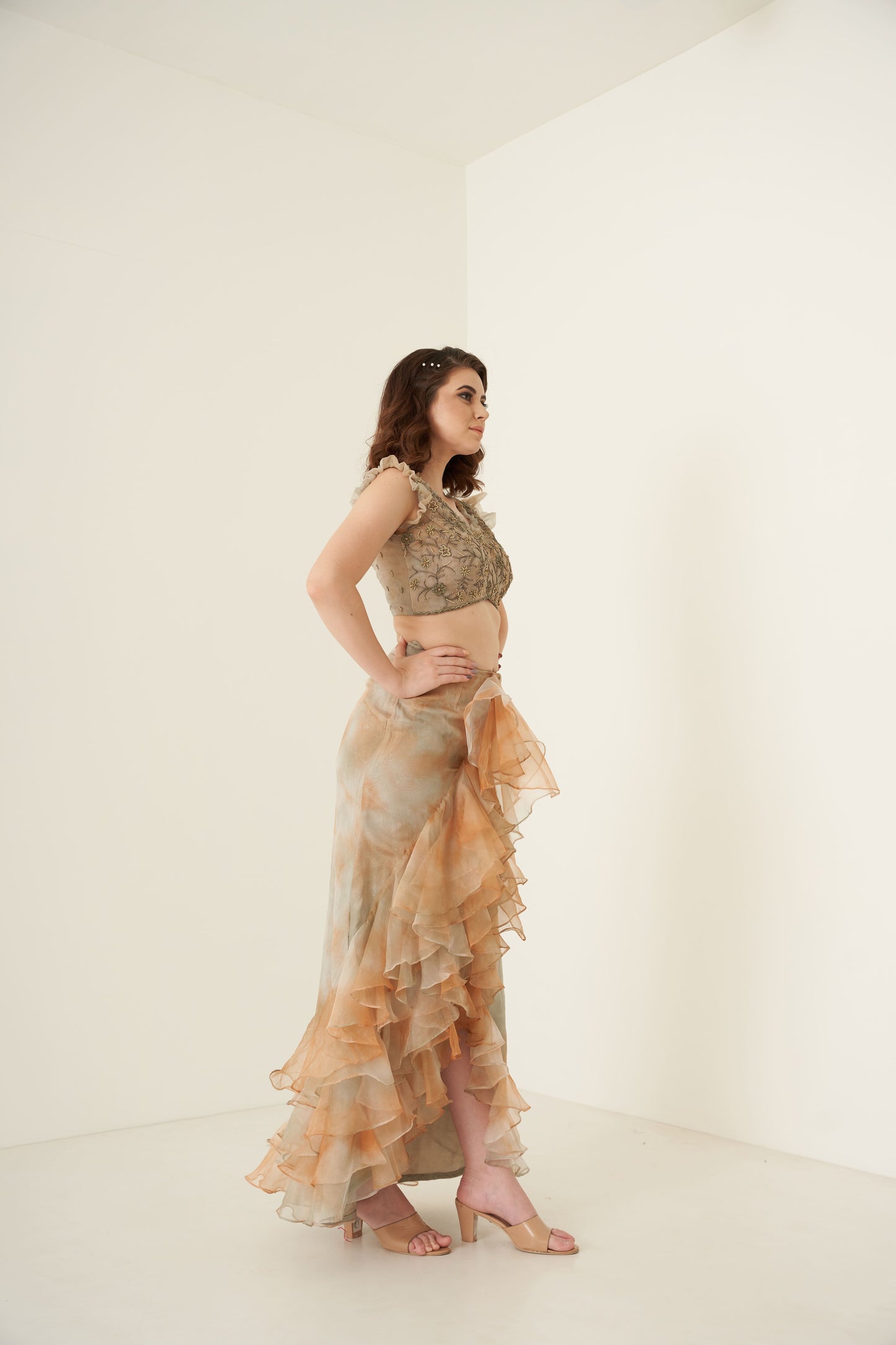 Rust and Grey Tie and Dye Co-ord set
