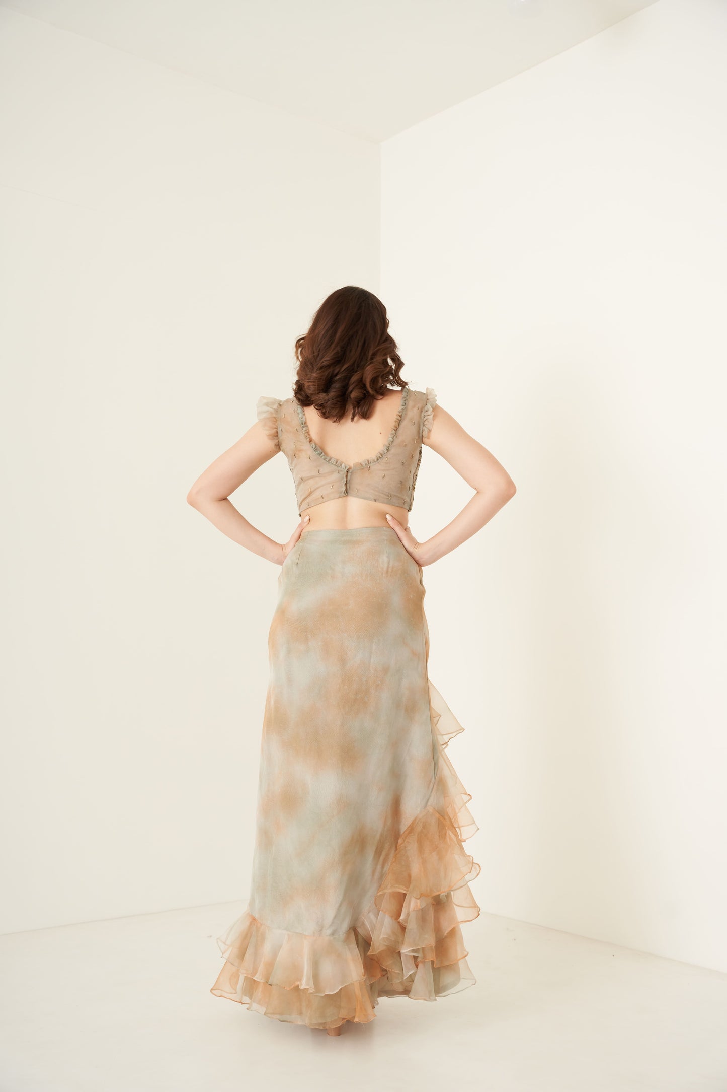 Rust and Grey Tie and Dye Co-ord set