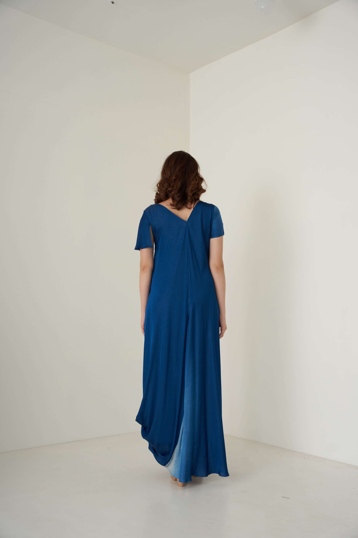 Navy Blue and Grey Shaded Dress
