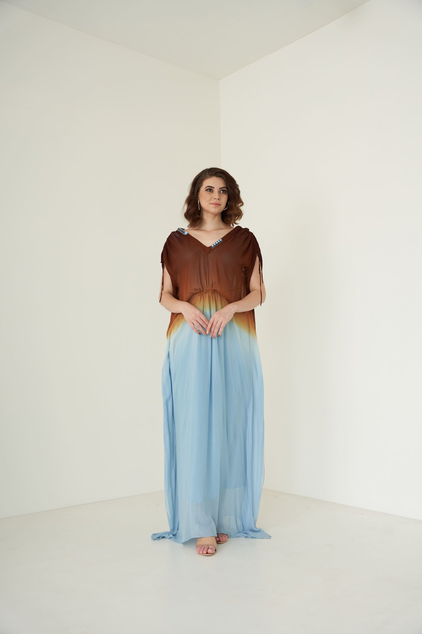 Coffee Brown Shaded Kaftan