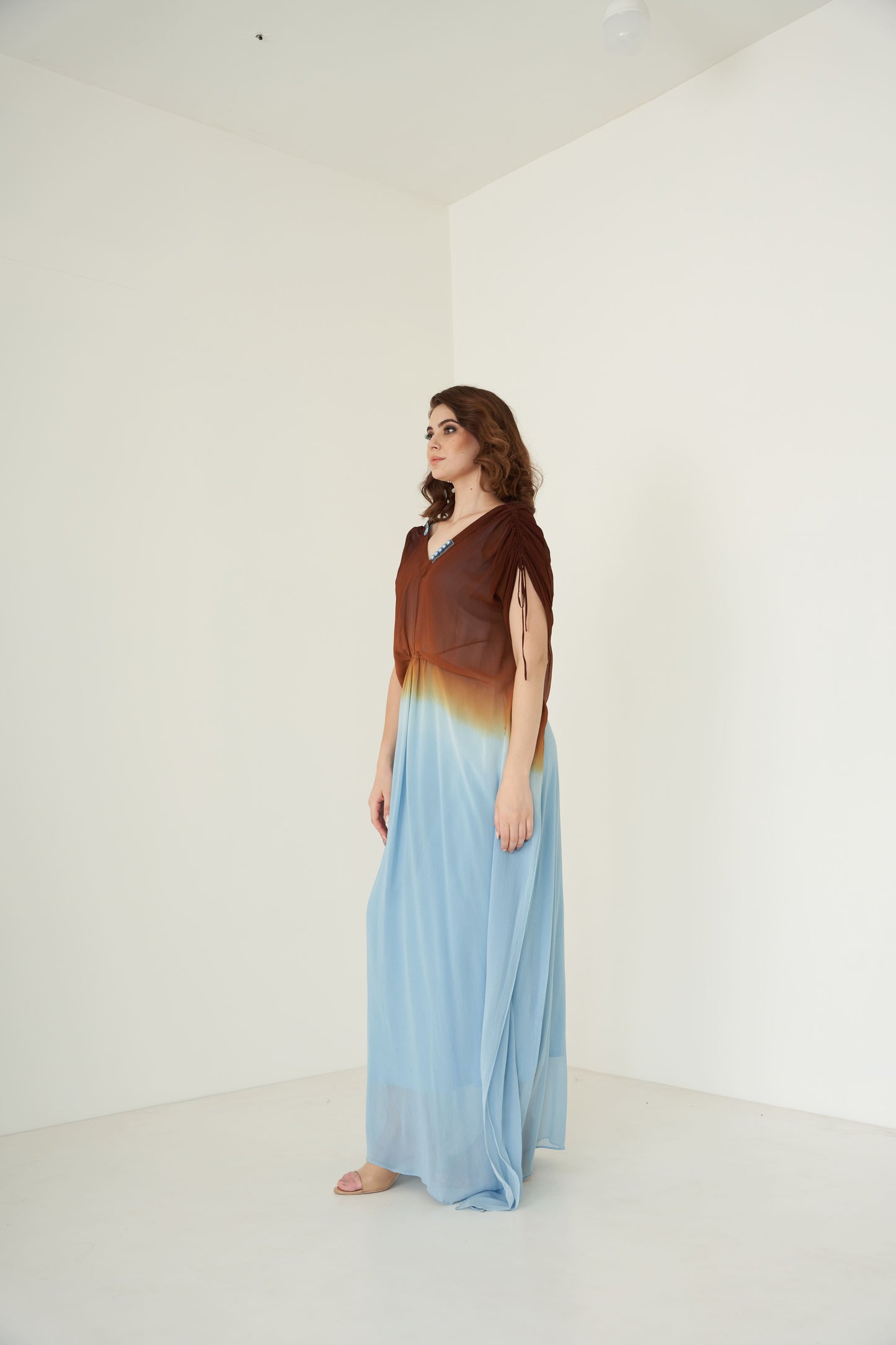 Coffee Brown Shaded Kaftan