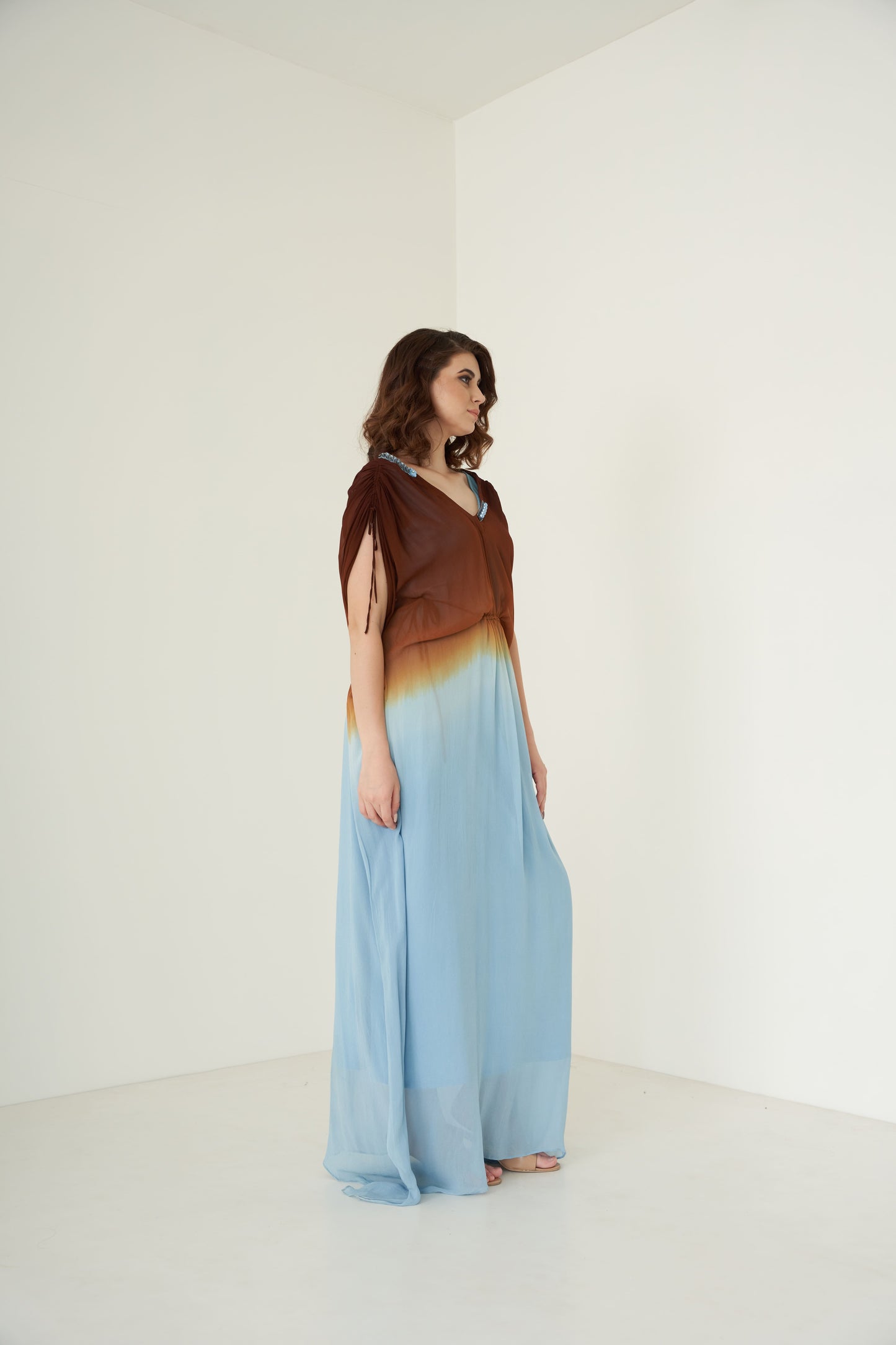 Coffee Brown Shaded Kaftan