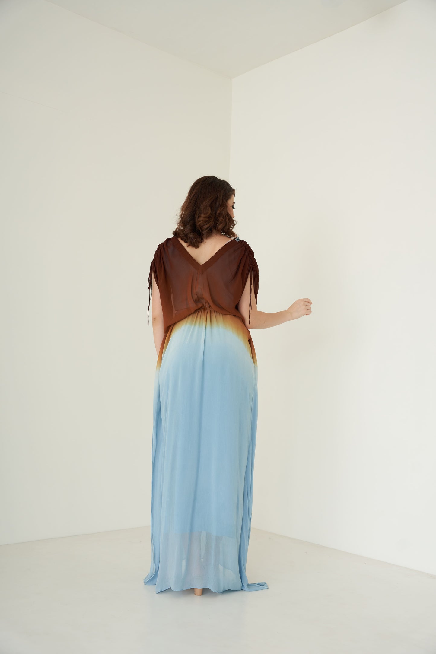 Coffee Brown Shaded Kaftan